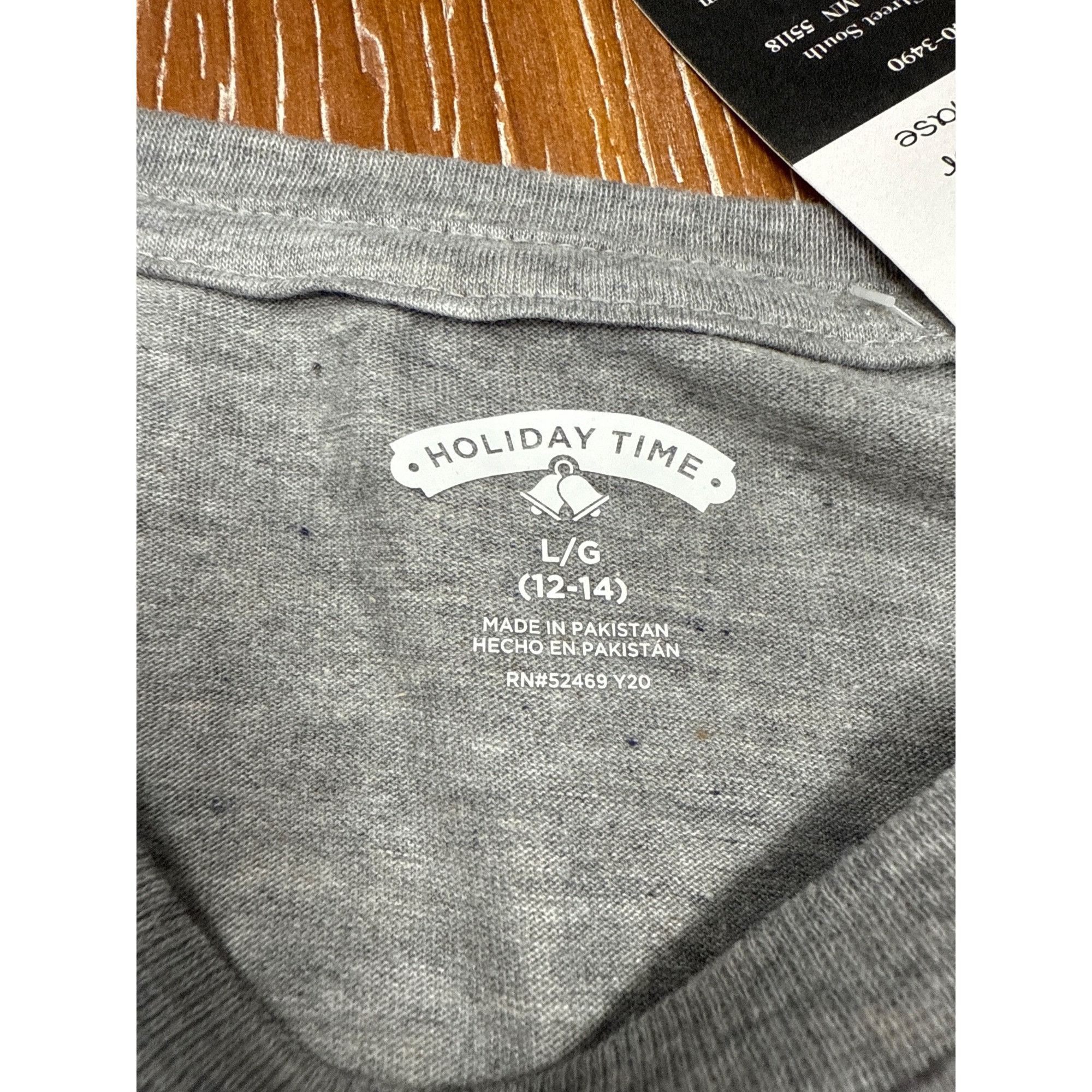 Other Holiday Time Gray "My Favorite Color Is Christmas Lights" T- Size L / US 10 / IT 46 - 4 Thumbnail