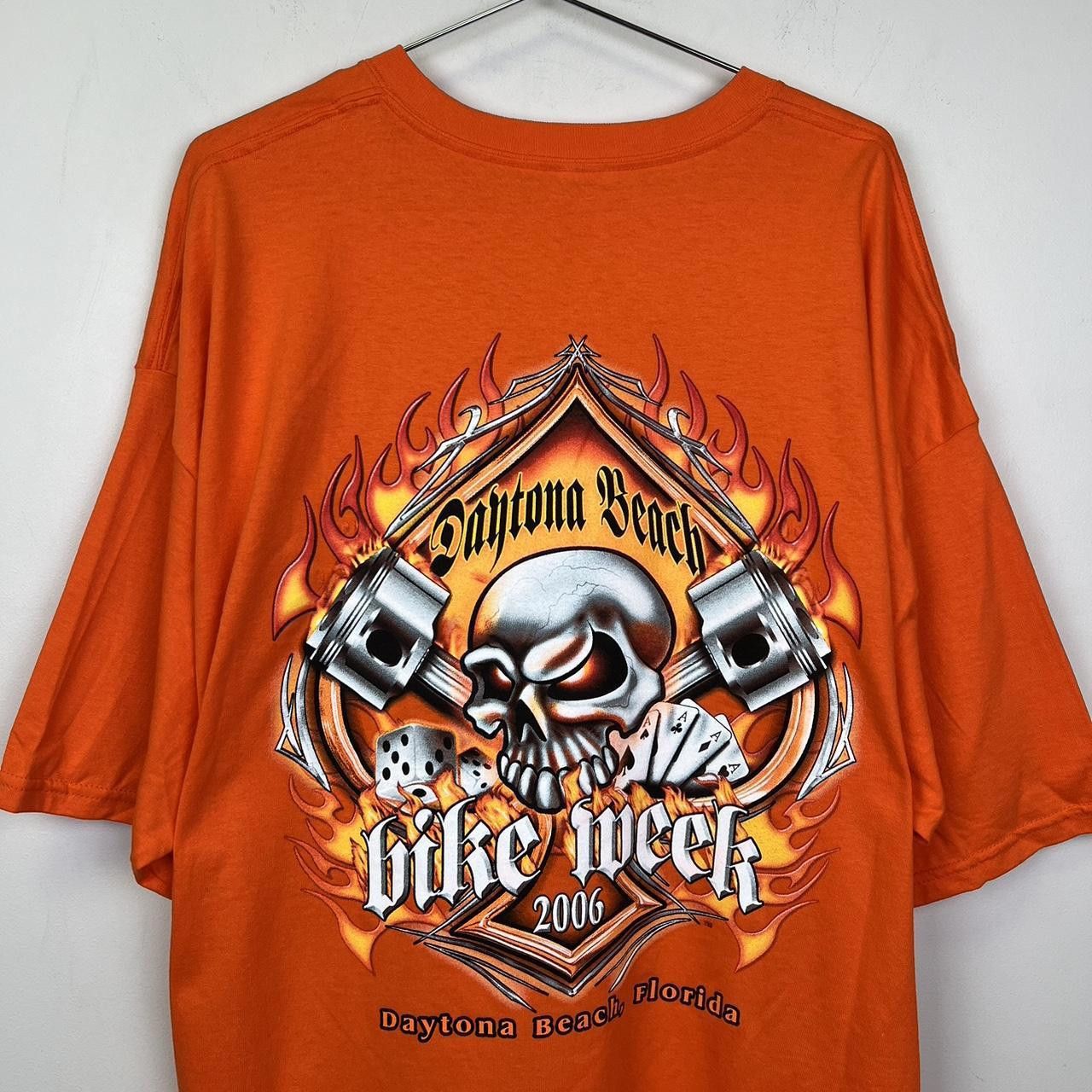 Designer Daytona Beach Bike Week 2006 T-Shirt - Fiery Skull Design Size US XXL / EU 58 / 5 - 2 Thumbnail