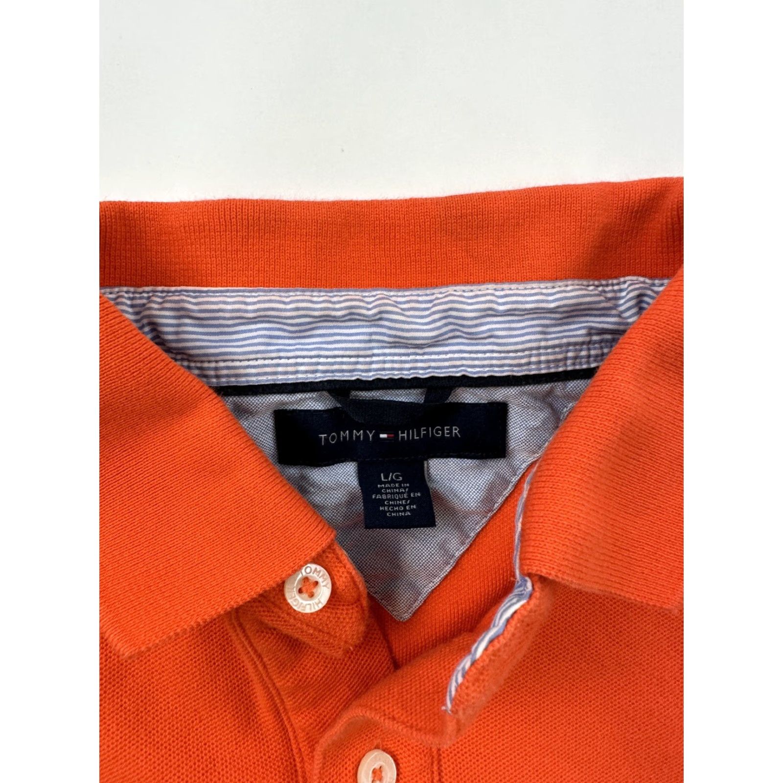 Tommy Hilfiger Tommy Hilfiger Polo Shirt Men L Orange Short Sleeve Mini Flag Logo Size US L / EU 52-54 / 3 - 3 Thumbnail