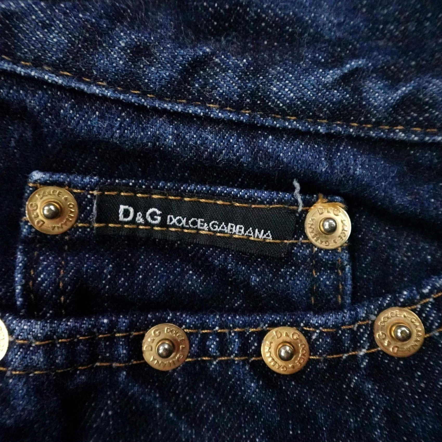 Dolce & Gabbana Dolce & Gabbana D&G Jeans Womens 30 Blue Denim Dark Wash Studded Embellished Size 30" / US 8 / IT 44 - 4 Thumbnail