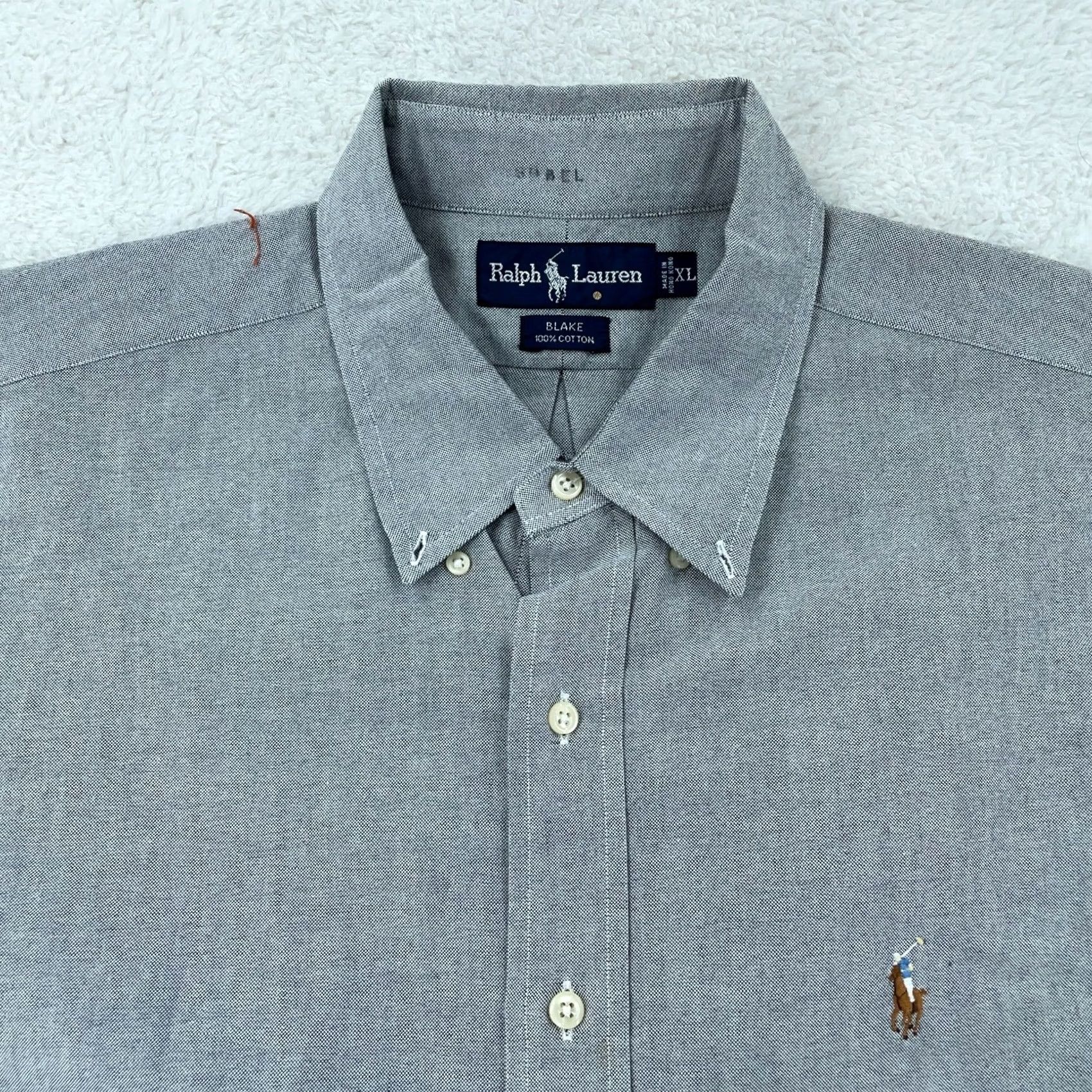 Ralph Lauren Ralph Lauren Shirt Mens 3XL Gray Blake Short Sleeve Button-Down Pony Logo Regular Fit Size US XXL / EU 58 / 5 - 2 Thumbnail