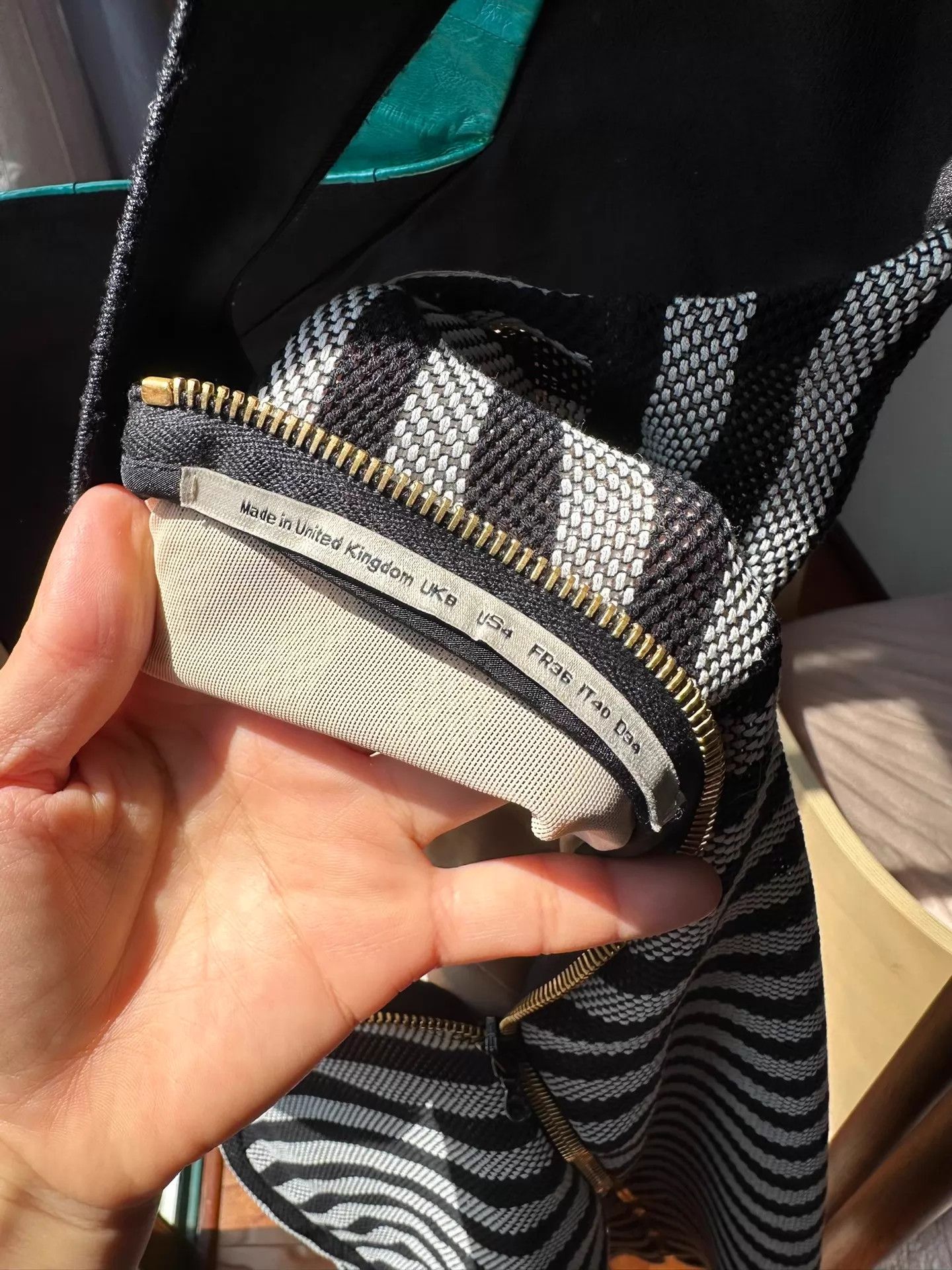 Roland Mouret Roland Mouret Eel Skin & Stripe Tiffany Blue Dress Size 36 Size XS / US 0-2 / IT 36-38 - 6 Thumbnail
