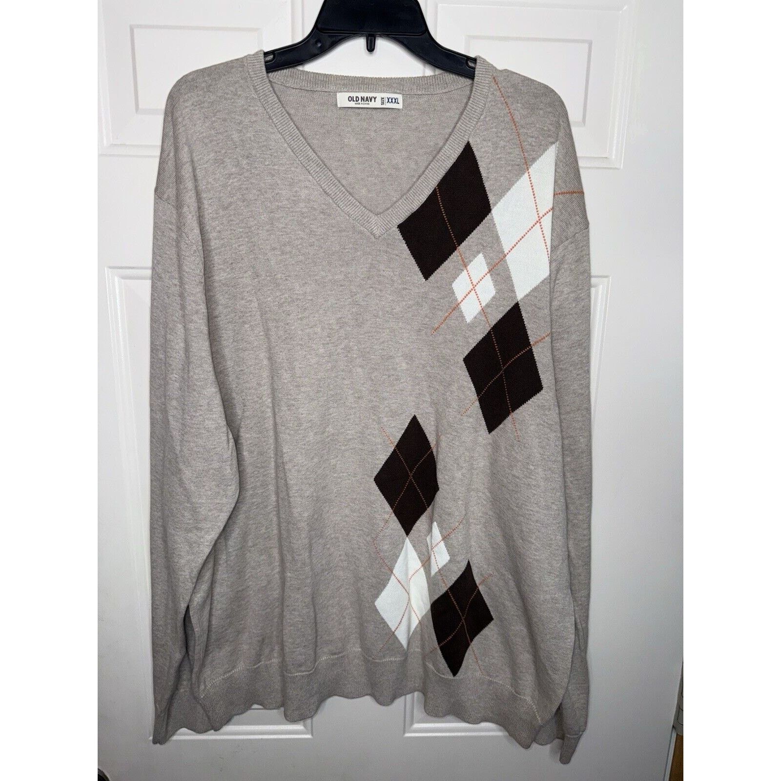Old Navy Old Navy Sweater Mens 3XL Beige Argyle Preppy Pullover Crew Size US XXL / EU 58 / 5 - 1 Thumbnail