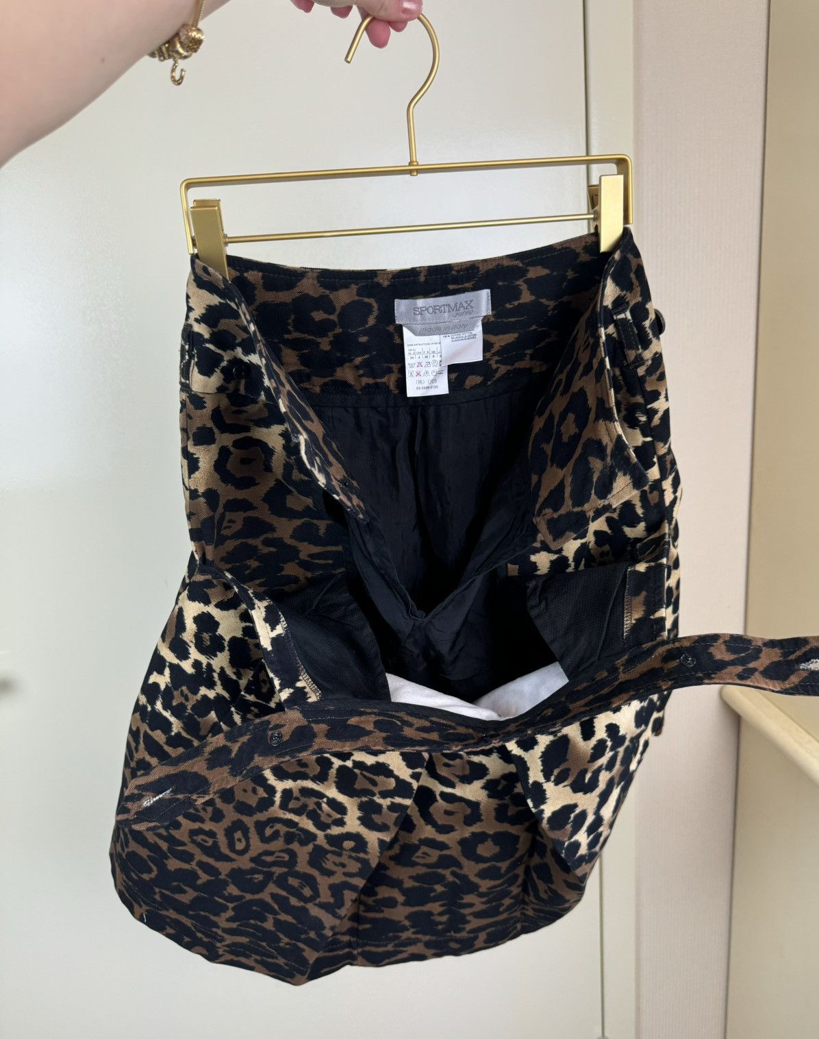 Sportmax Sportmax by Max Mara leopard print mini skirt cotton denim S Size 26" / US 2 / IT 38 - 13 Thumbnail