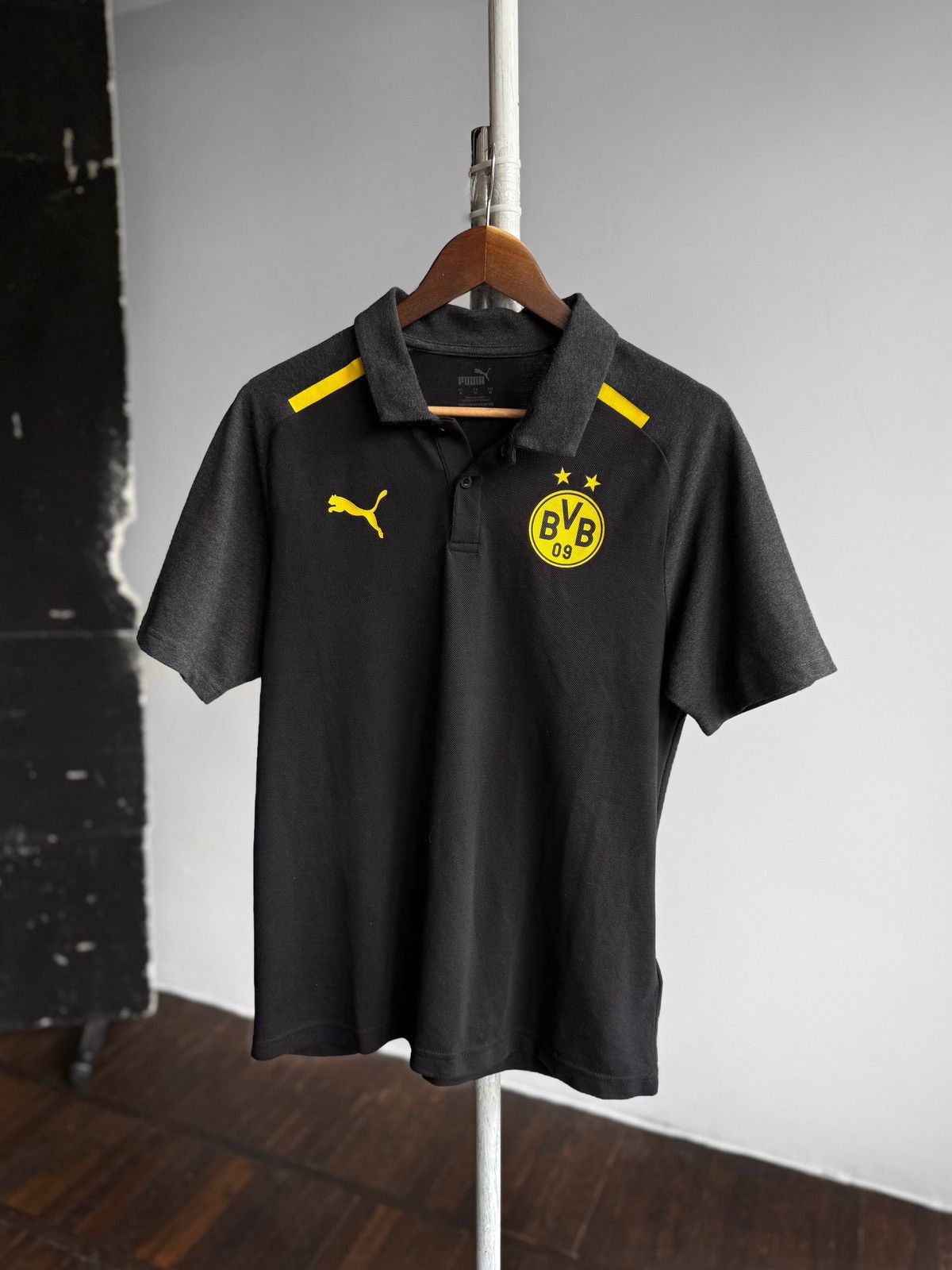 Puma Puma x FC BVB Borussia Dortmund Mens Black SS Polo Shirt Size US M / EU 48-50 / 2 - 2 Thumbnail