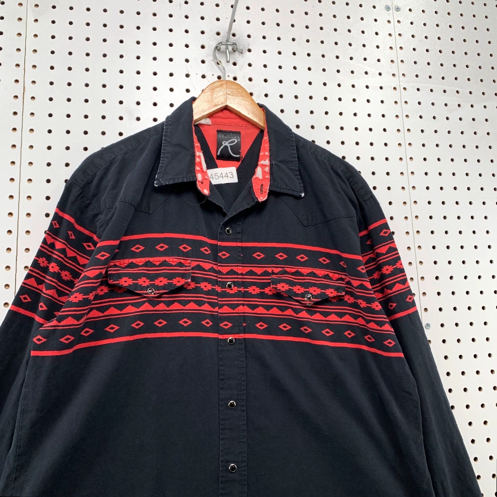 Roper VINTAGE Roper Western Snap Shirt Mens XL Black Red Aztex Southwestern USA Shirt Mens XL Black Red Aztex Southwestern USA Size US XL / EU 56 / 4 - 4 Thumbnail