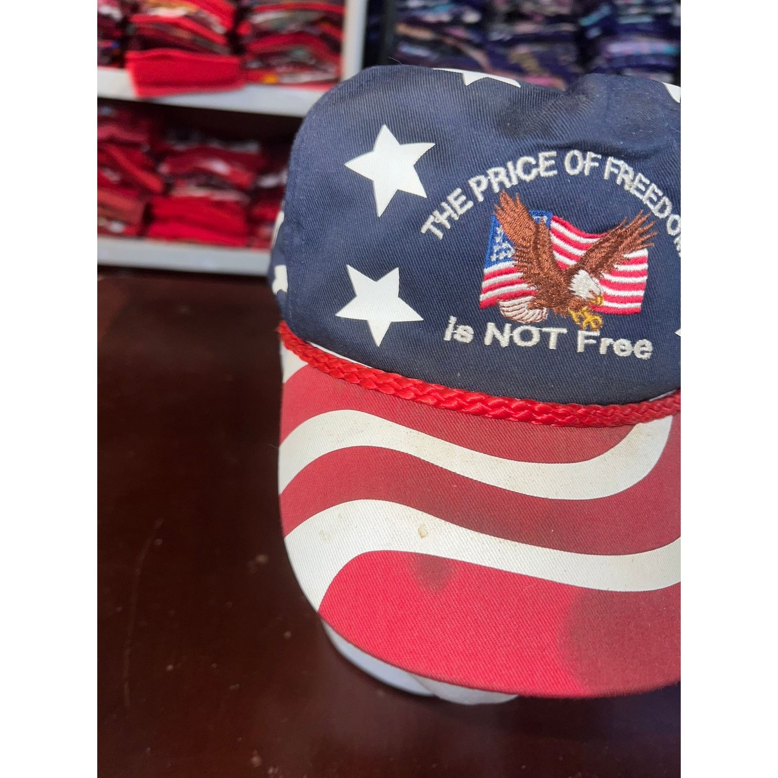 Vintage Vintage America Hat The Price Of Freedom Is Not Free Cap Size ONE SIZE - 3 Thumbnail