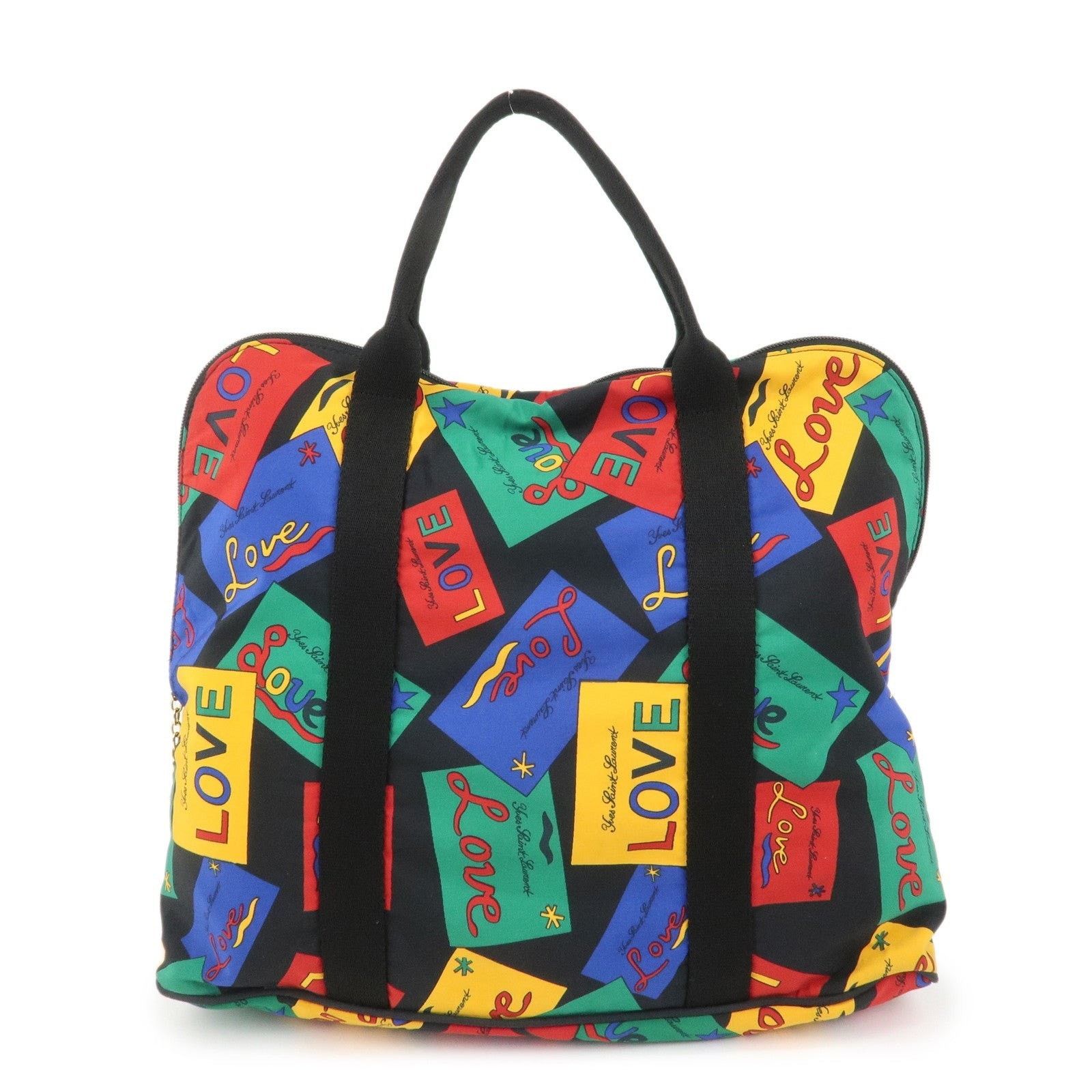 Saint Laurent Paris Saint Laurent Love Print Nylon Tote Multicolor Size ONE SIZE - 1 Thumbnail