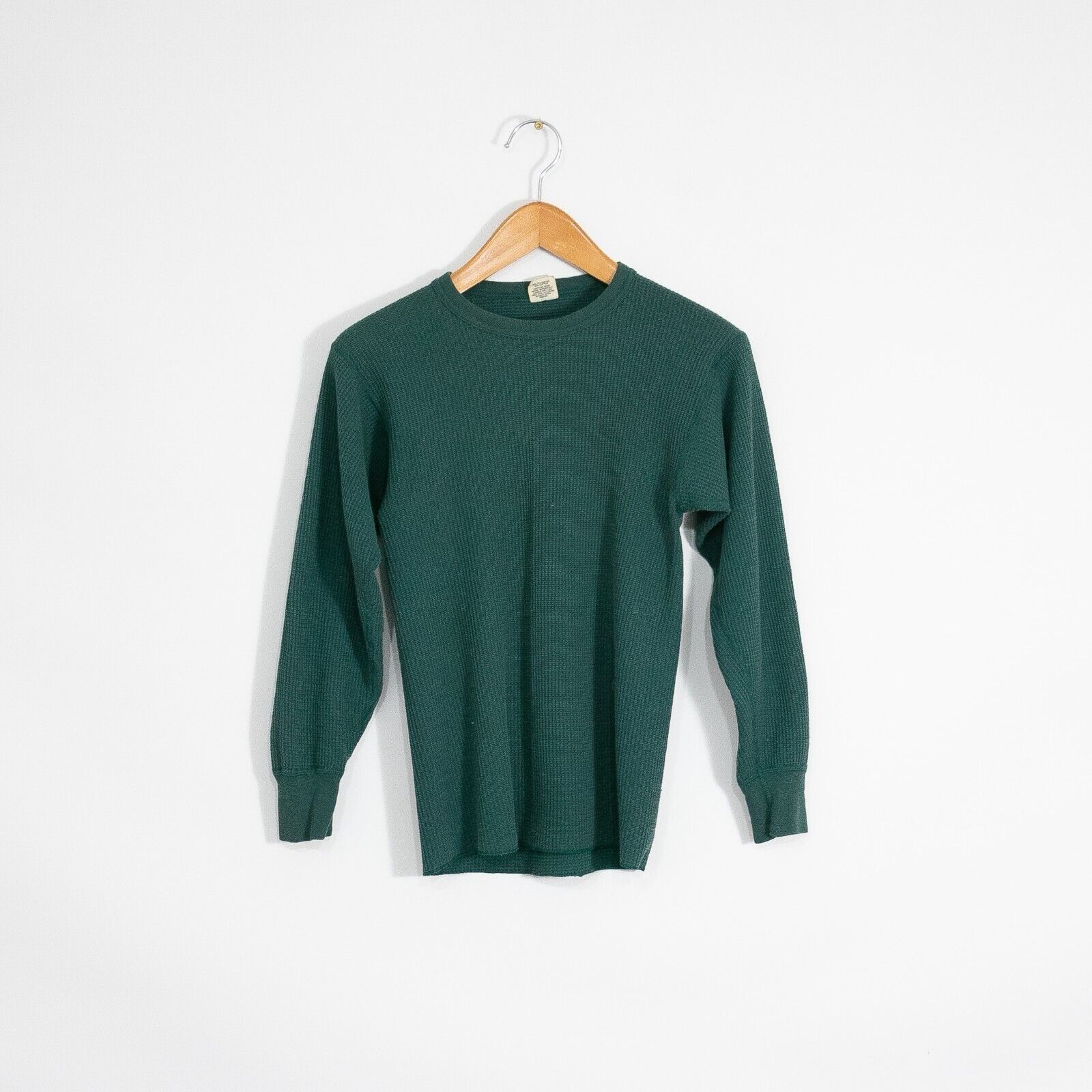 Vintage Vintage 90s Thermal T Shirt Medium - Green Long Sleeve Faded Size US M / EU 48-50 / 2 - 1 Thumbnail