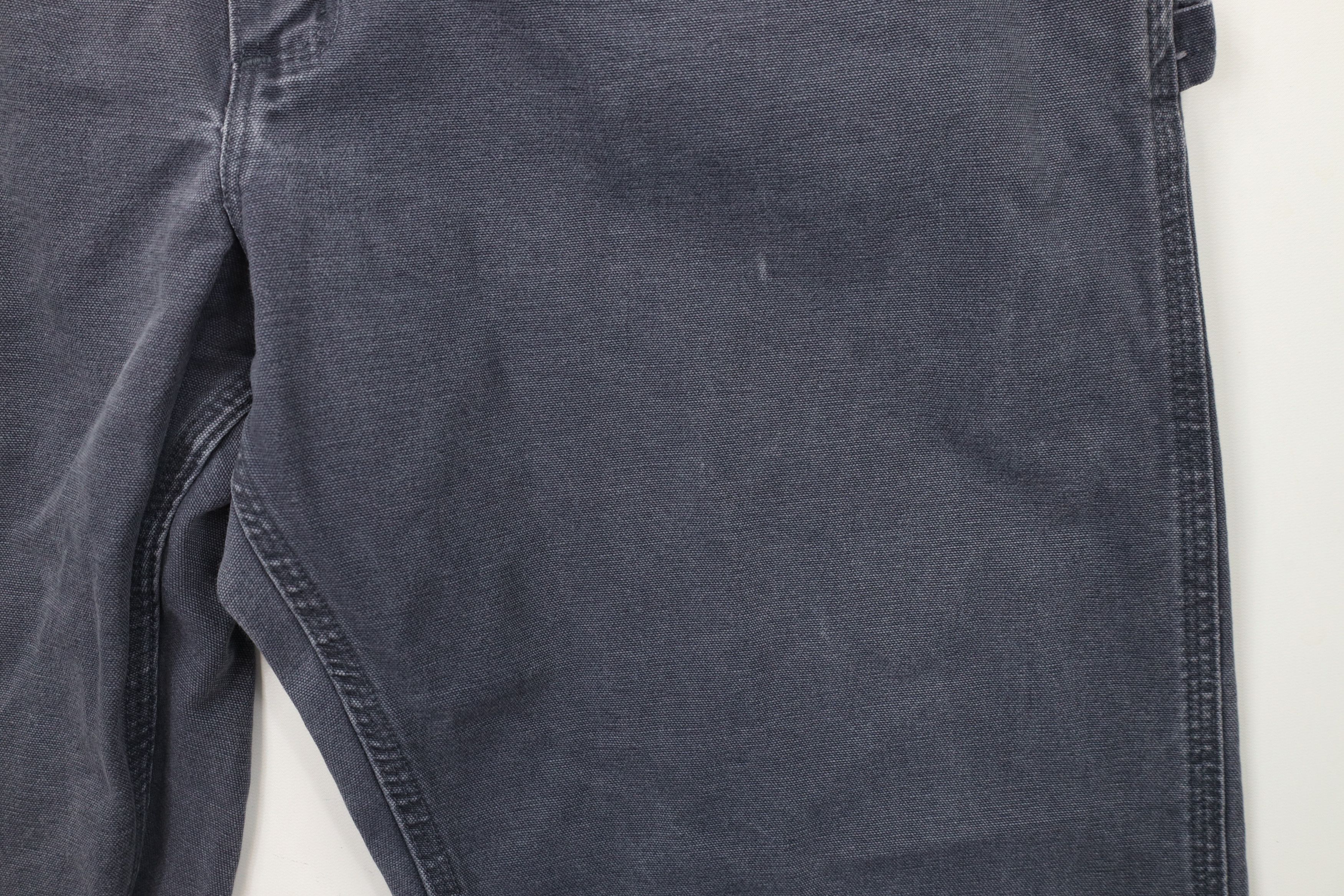 Carhartt × Vintage Vintage Carhartt Canvas Wide Leg Dungaree Pants Petrol Blue Size US 44 / EU 60 - 6 Thumbnail