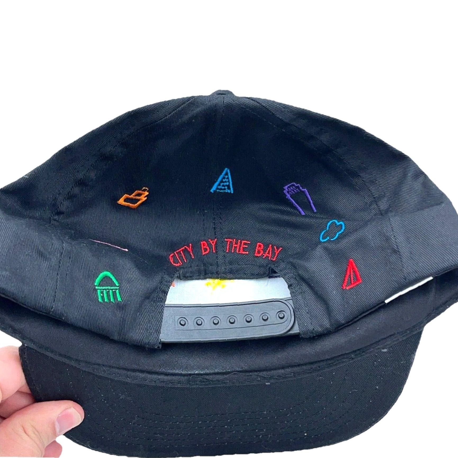 Vintage VINTAGE SNCO San Francisco Hat Cap Snapback 90s Y2K Retro Souvenir Black Nylon Twill Logo Adjustable Size ONE SIZE - 2 Thumbnail