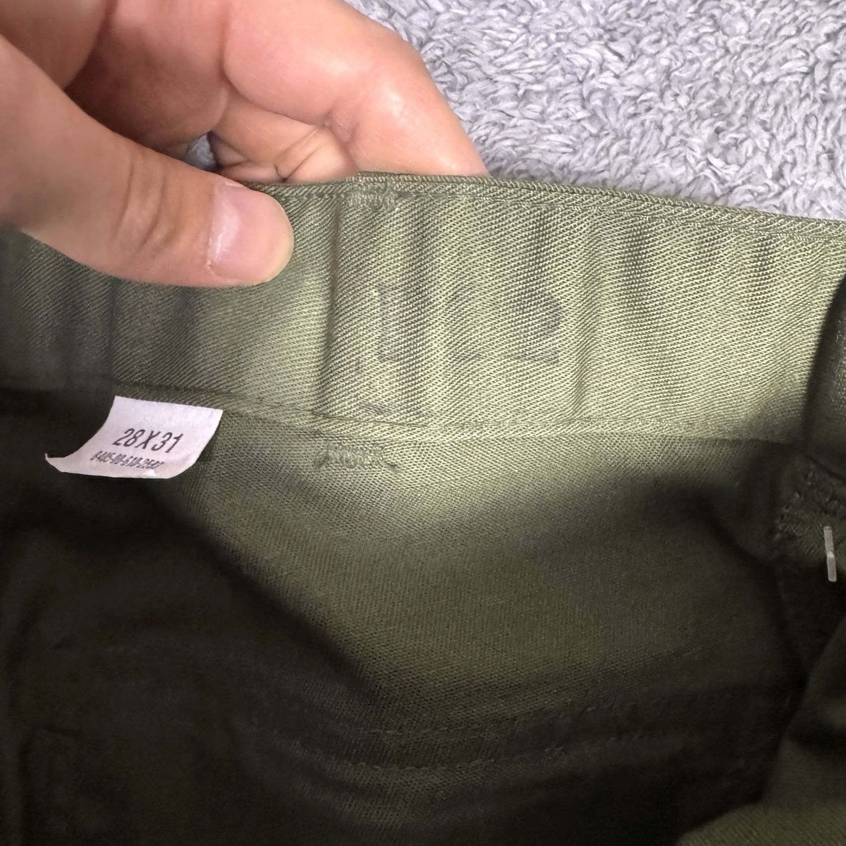 Vintage VINTAGE Unbranded Mens Trousers Utility Durable Press OG-507 26x31 Green Cotton Blend Fabric Canvas 80s Army USA Chino Straight Pants Mens Size US 26 / EU 42 - 5 Thumbnail