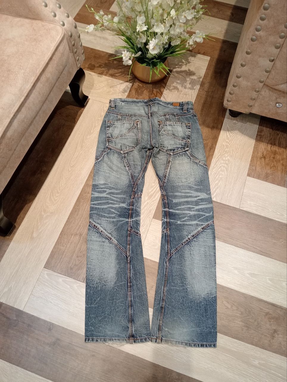Nicole Club JAPANESE NICOLE CLUB FOR MEN BLUE DENIM FLARED PANTS Size US 30 / EU 46 - 11 Thumbnail