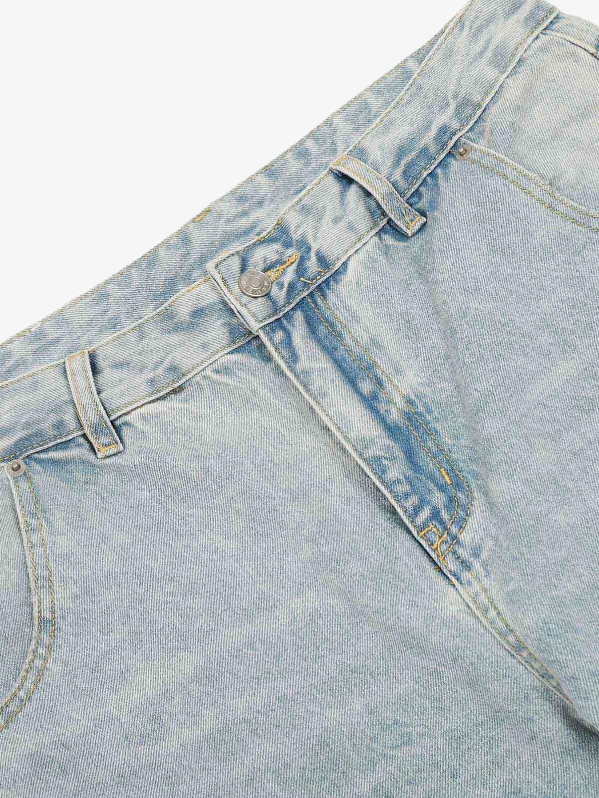 Jean Washed Distressed Barrel Jeans Size US 32 / EU 48 - 4 Thumbnail