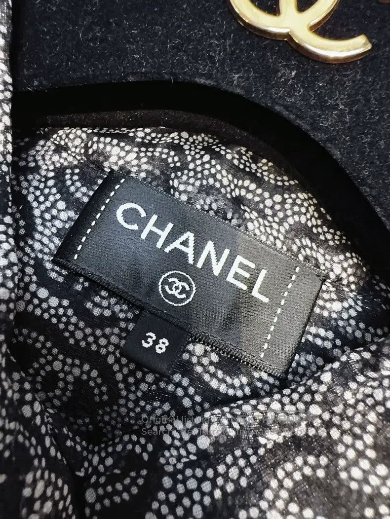Chanel Chanel 23A black double c full logo perspective lapel long Size XS / US 0-2 / IT 36-38 - 6 Thumbnail