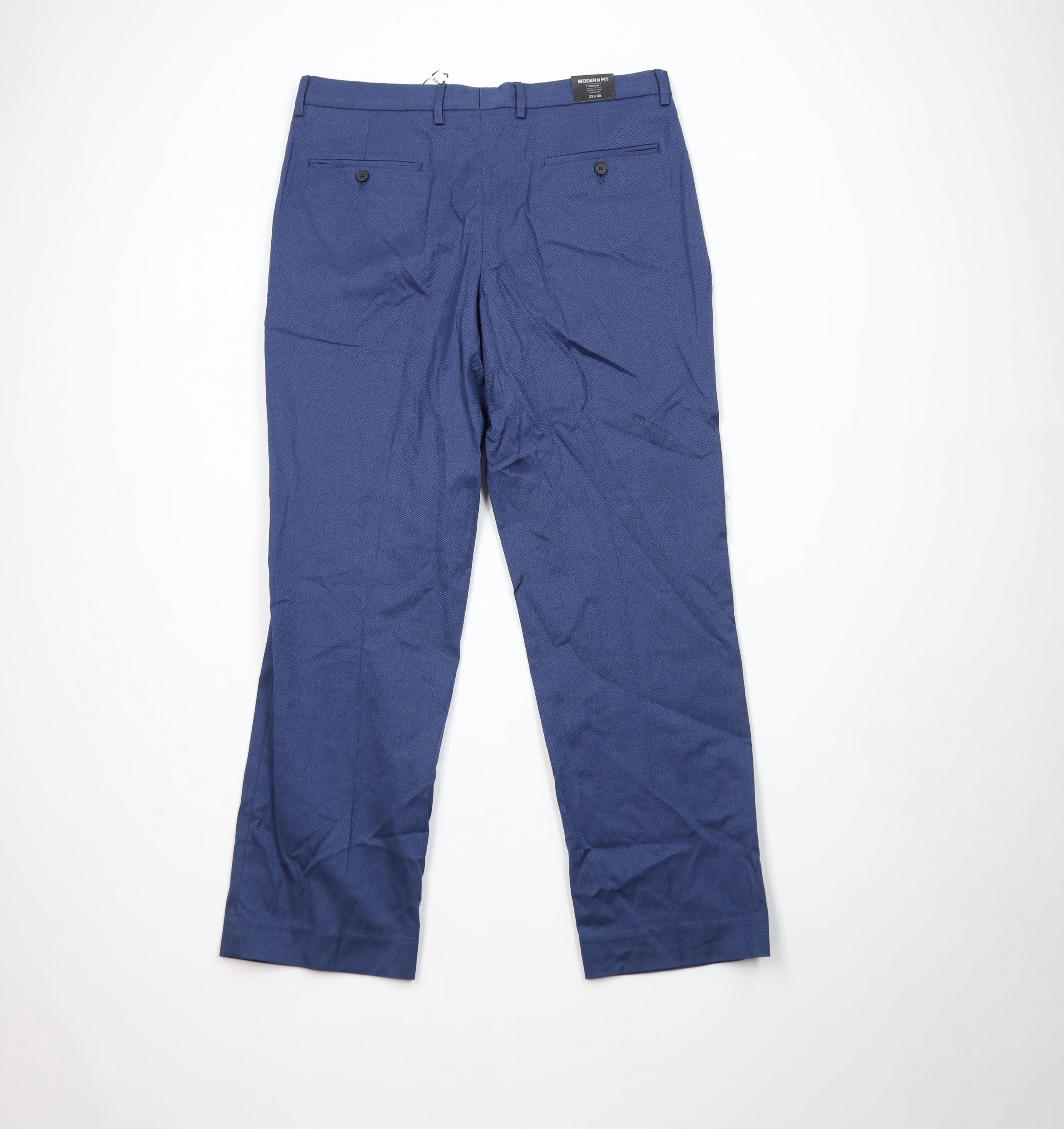 Express New Express Modern Fit Straight Leg Chino Pants Blue Size US 33 - 12 Thumbnail