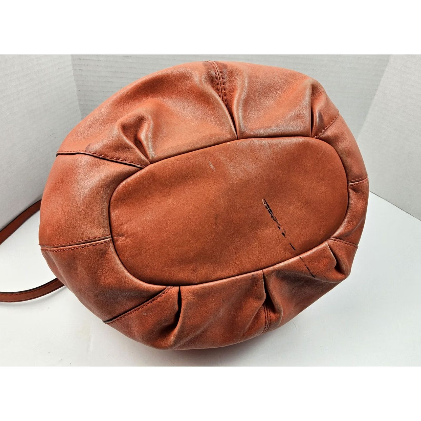 Coach Coach Shoulder Bag Large Orange Peyton Drawstring Leather Womens Size ONE SIZE - 3 Thumbnail