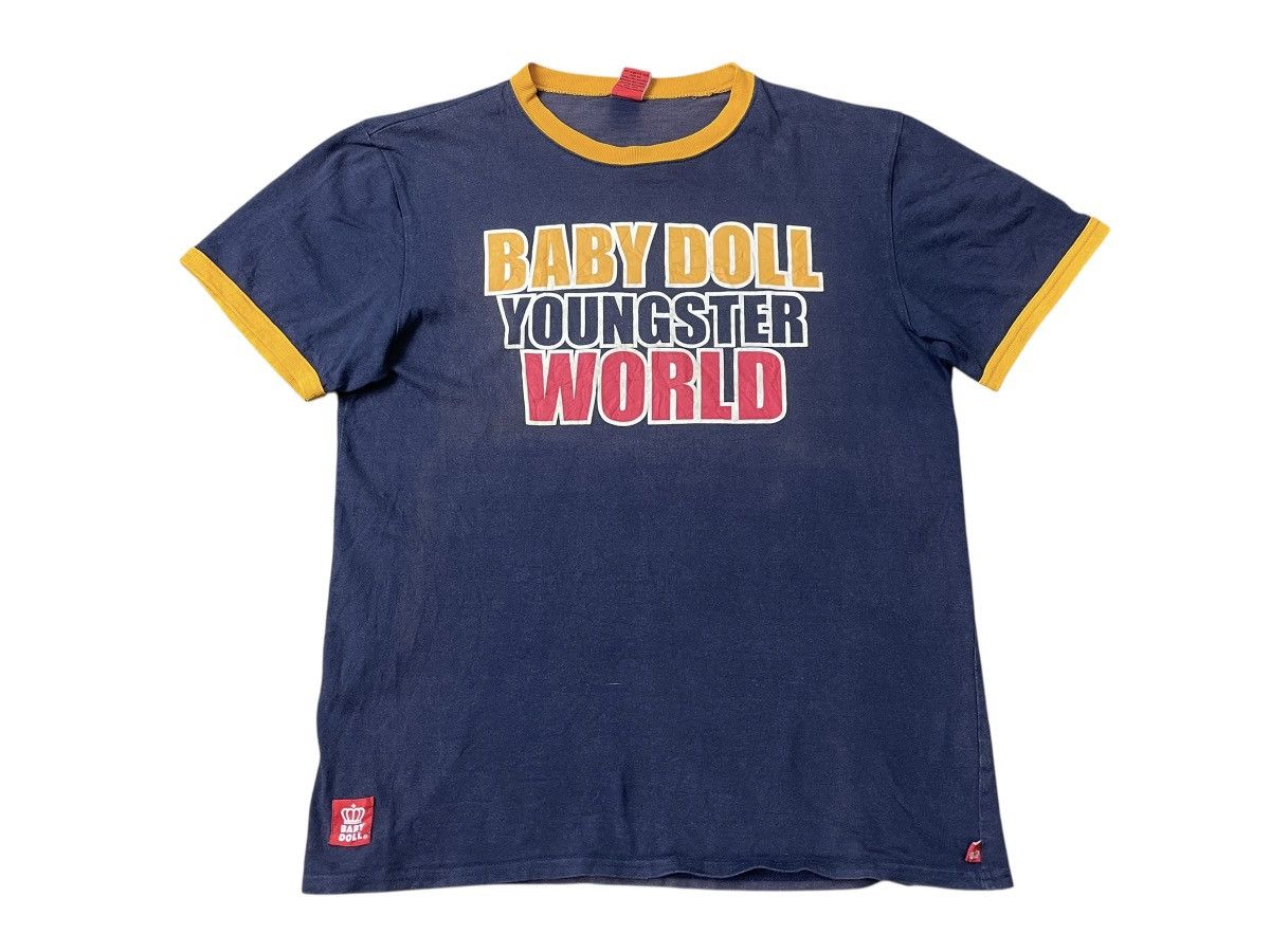 Japanese Brand Baby Doll Youngster World Ringer Tshirt Streetwear Size US M / EU 48-50 / 2 - 2 Thumbnail