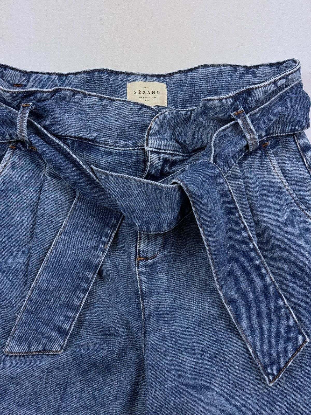 Sezane Sezane Washed Denim High-Rise Women’s Jeans Size 26" / US 2 / IT 38 - 5 Thumbnail