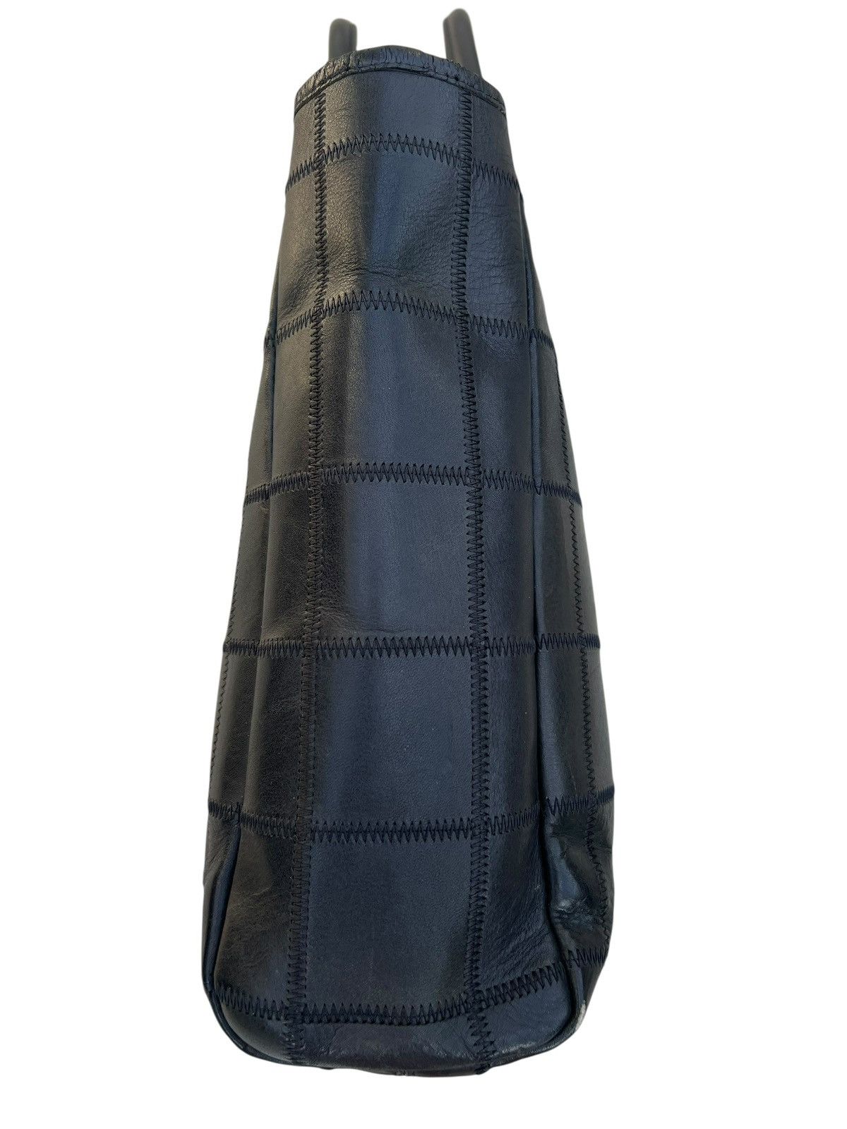 Leather TRION Japan Black Patchwork Leather Tote Bag Size ONE SIZE - 16 Thumbnail