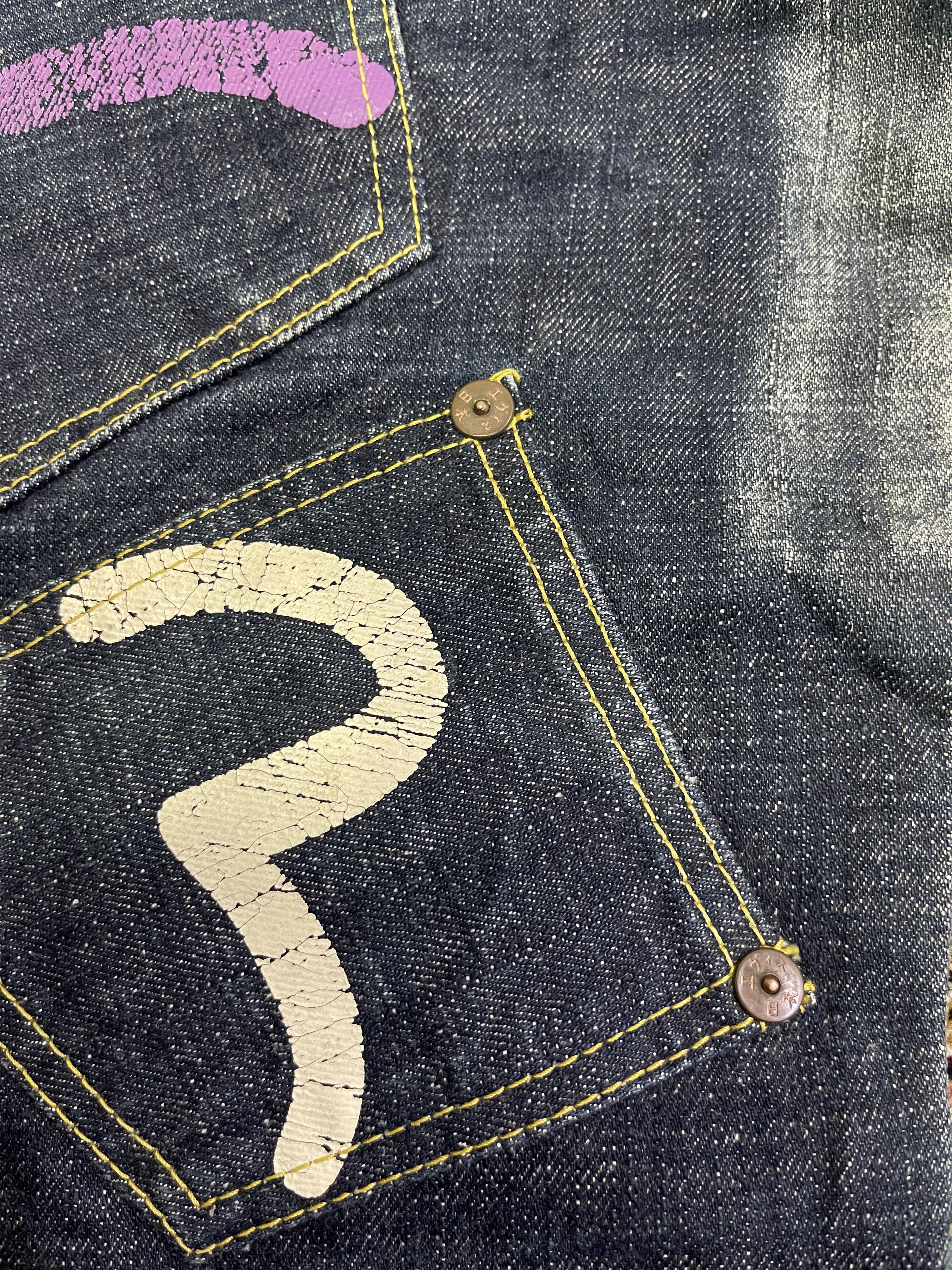 Evisu Vtg RARE Evisu Multipocket Underlicense China Selvedge sz 34 Size US 34 / EU 50 - 23 Thumbnail