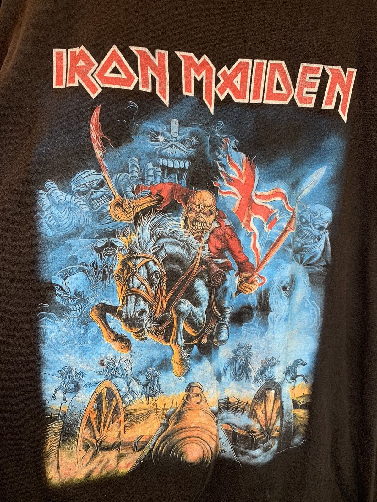 Band Tees × Iron Maiden × Vintage *RARE* Vintage Iron Maiden Eddie War Art Metal Band T-Shirt Size US XL / EU 56 / 4 - 2 Thumbnail