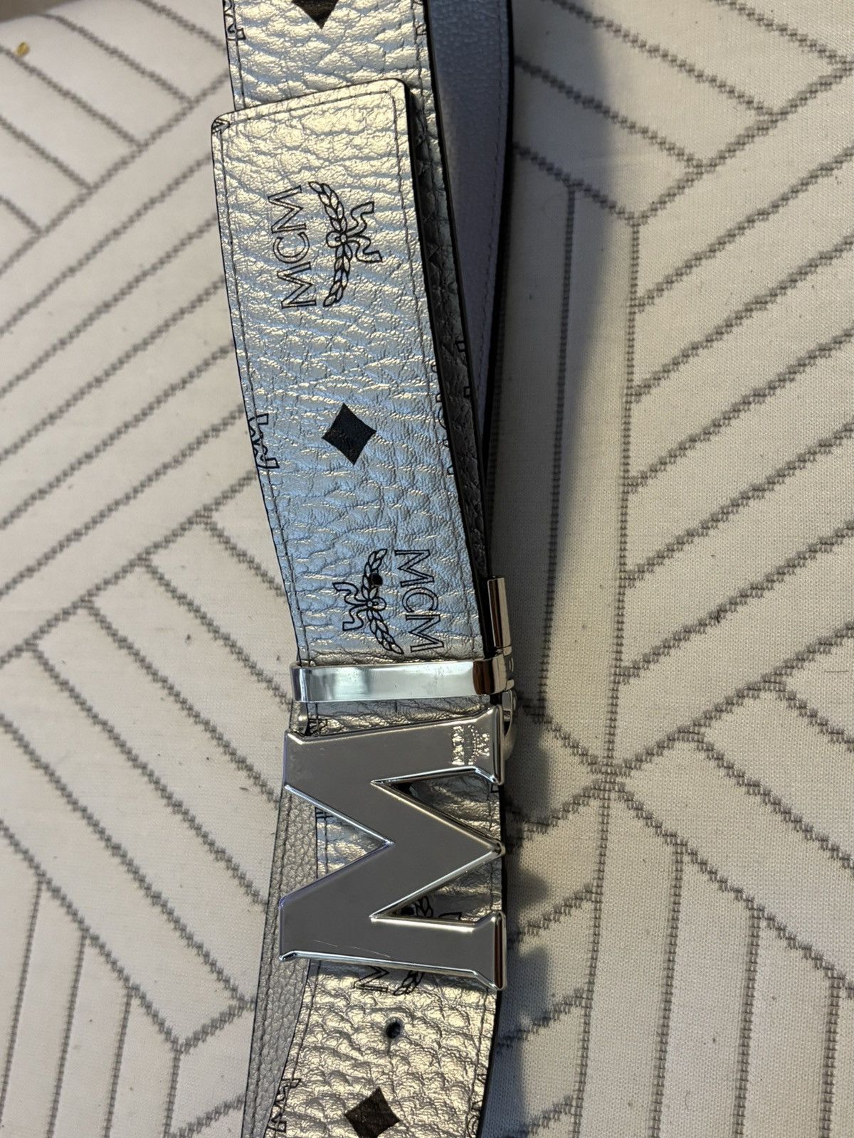 MCM MCM Metallic Belt Size 34 - 3 Thumbnail