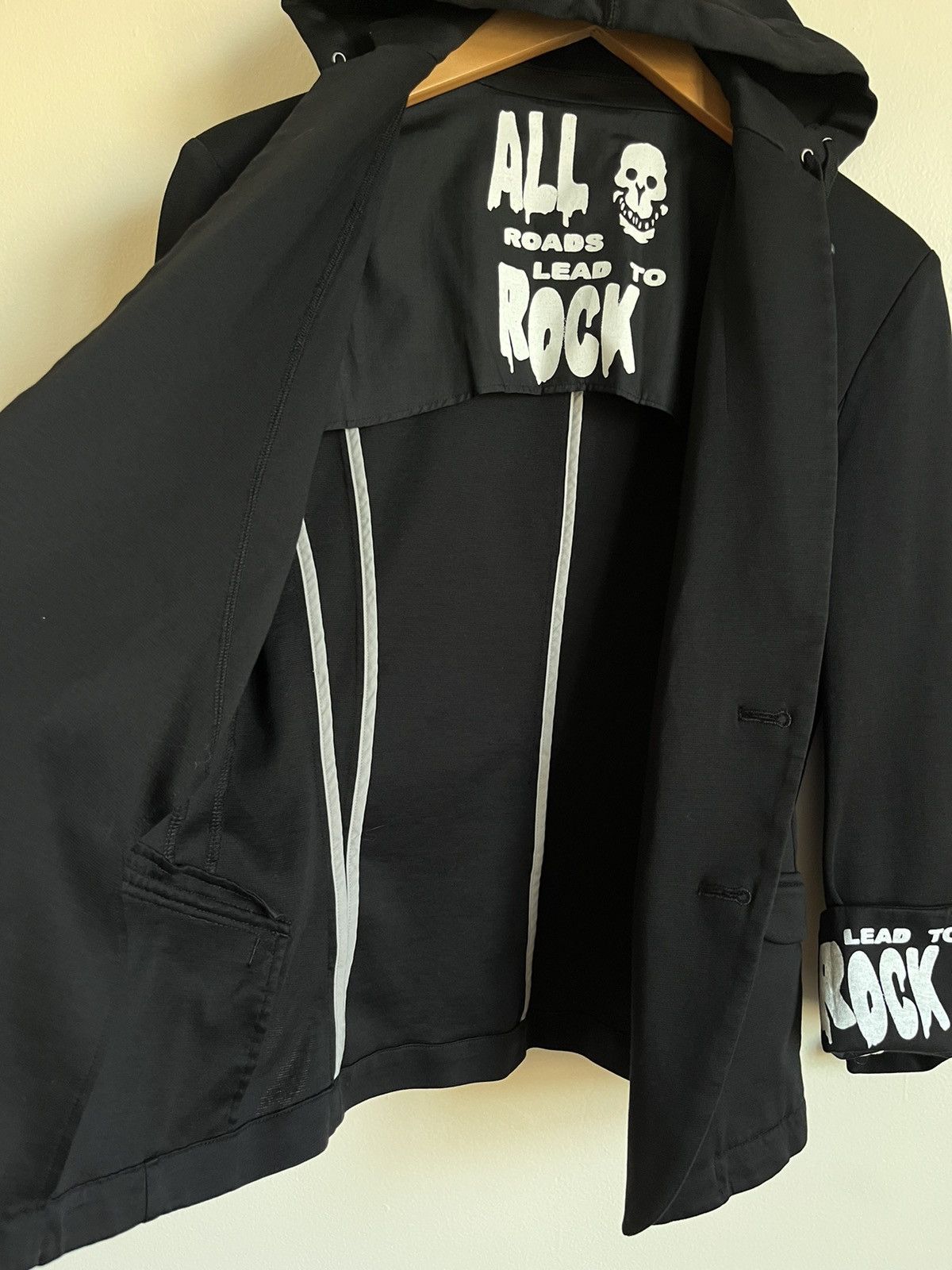 If Six Was Nine × Japanese Brand × Vintage Vintage 00’s PPFM “All Roads Lead To Rock” Blazer Jacket Size L / US 10 / IT 46 - 15 Thumbnail