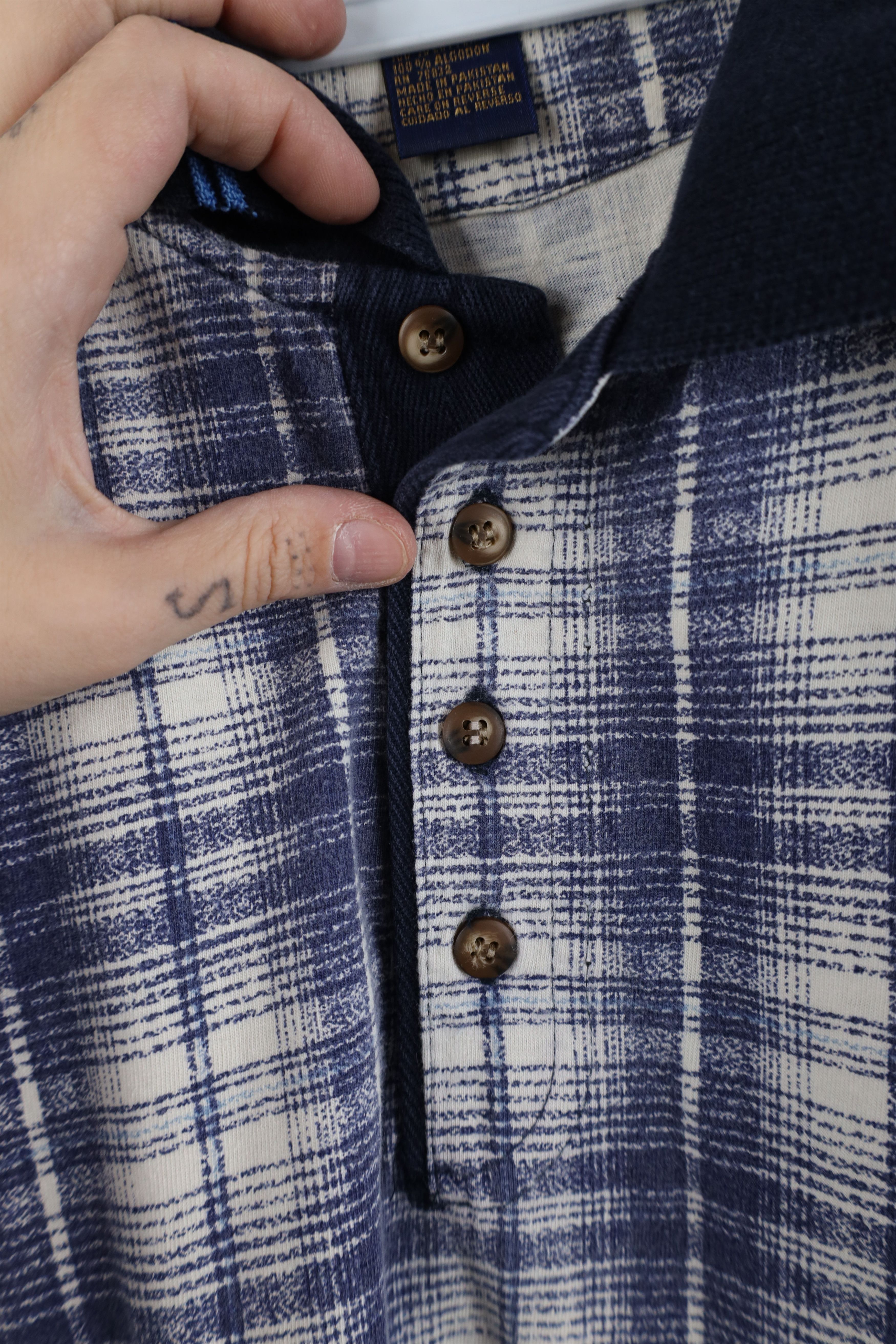 Vintage Vintage 90s Streetwear Fit Collared Golf Polo Shirt Plaid Size US XL / EU 56 / 4 - 4 Thumbnail
