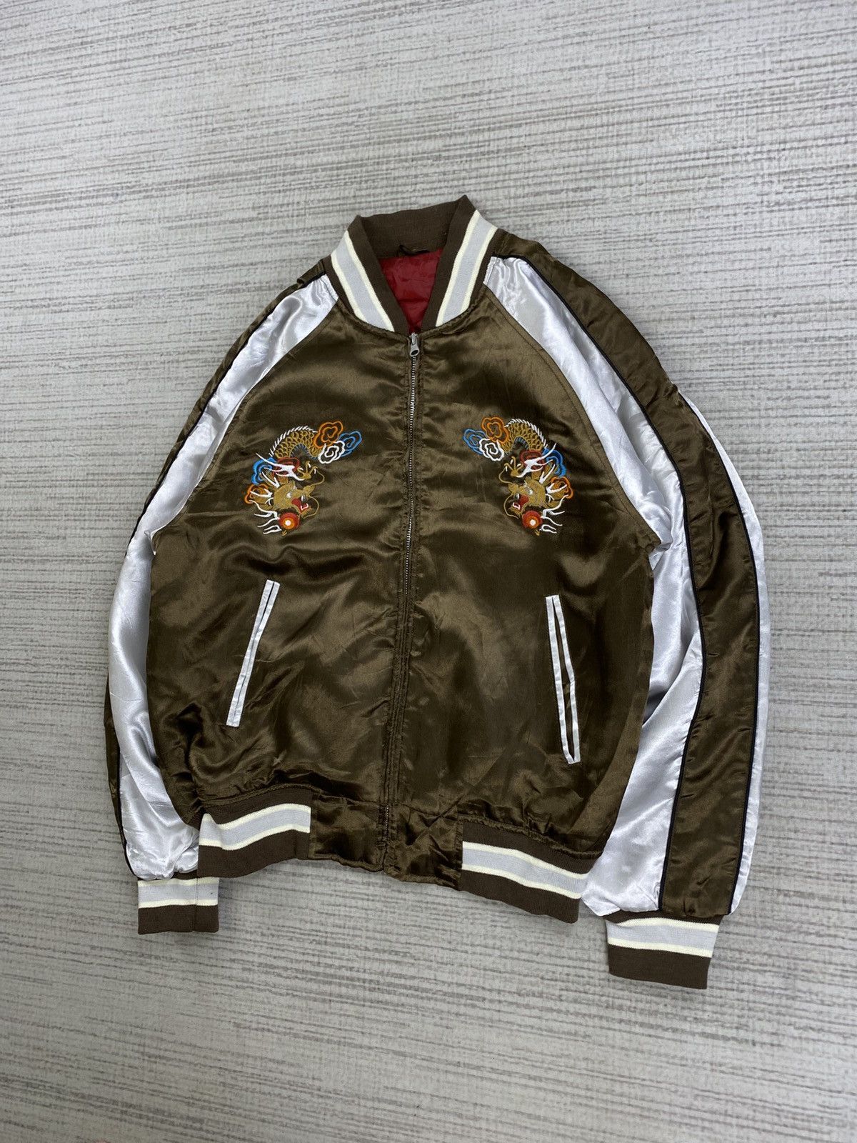 Japanese Brand Vintage ThirdRow Japan Dragon Embroidery Sukajan Jacket #EB5 Size US M / EU 48-50 / 2 - 4 Thumbnail