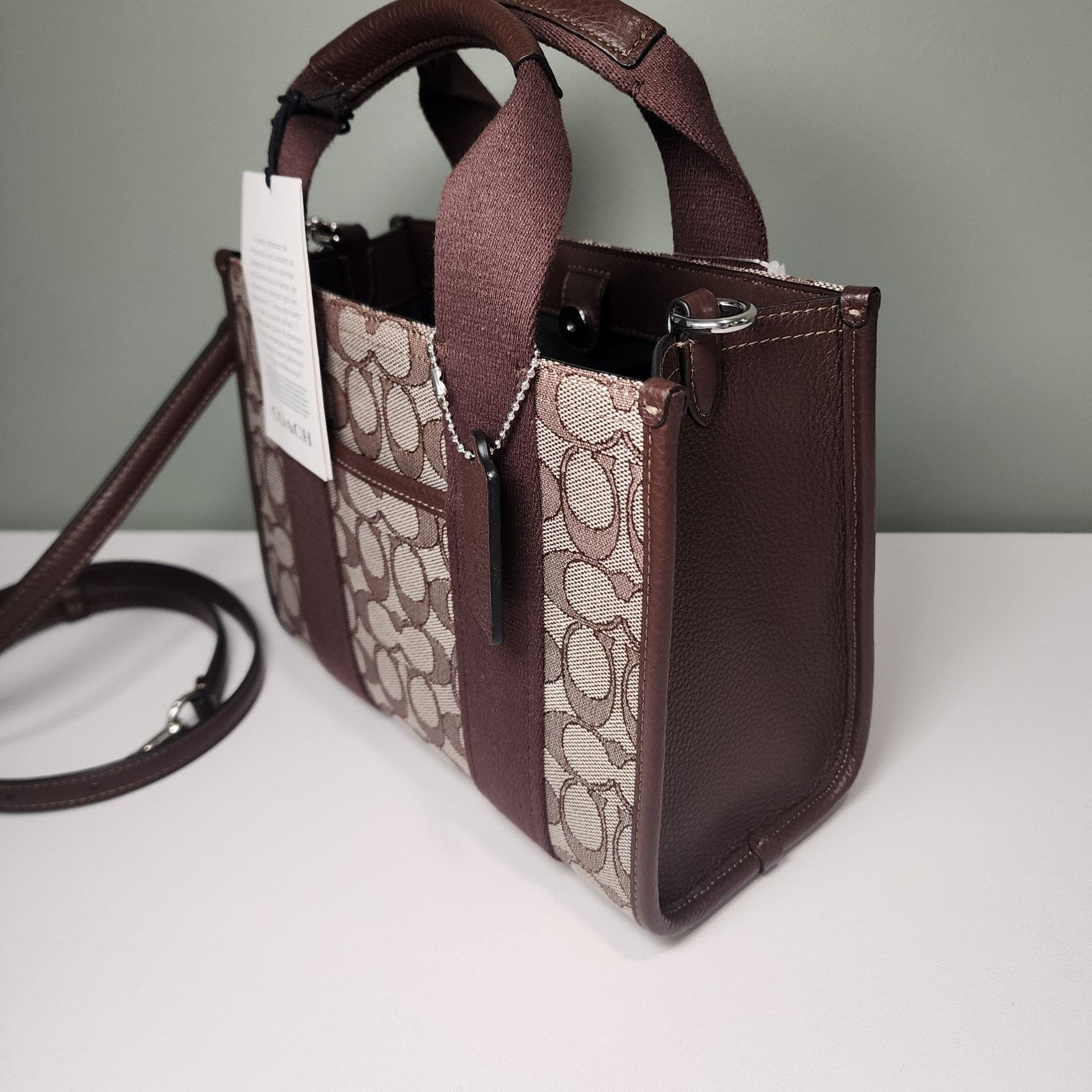 Coach Coach CAR78 Smith Tote Bag 24 Signature Jacquard Oak/Maple Size ONE SIZE - 4 Thumbnail