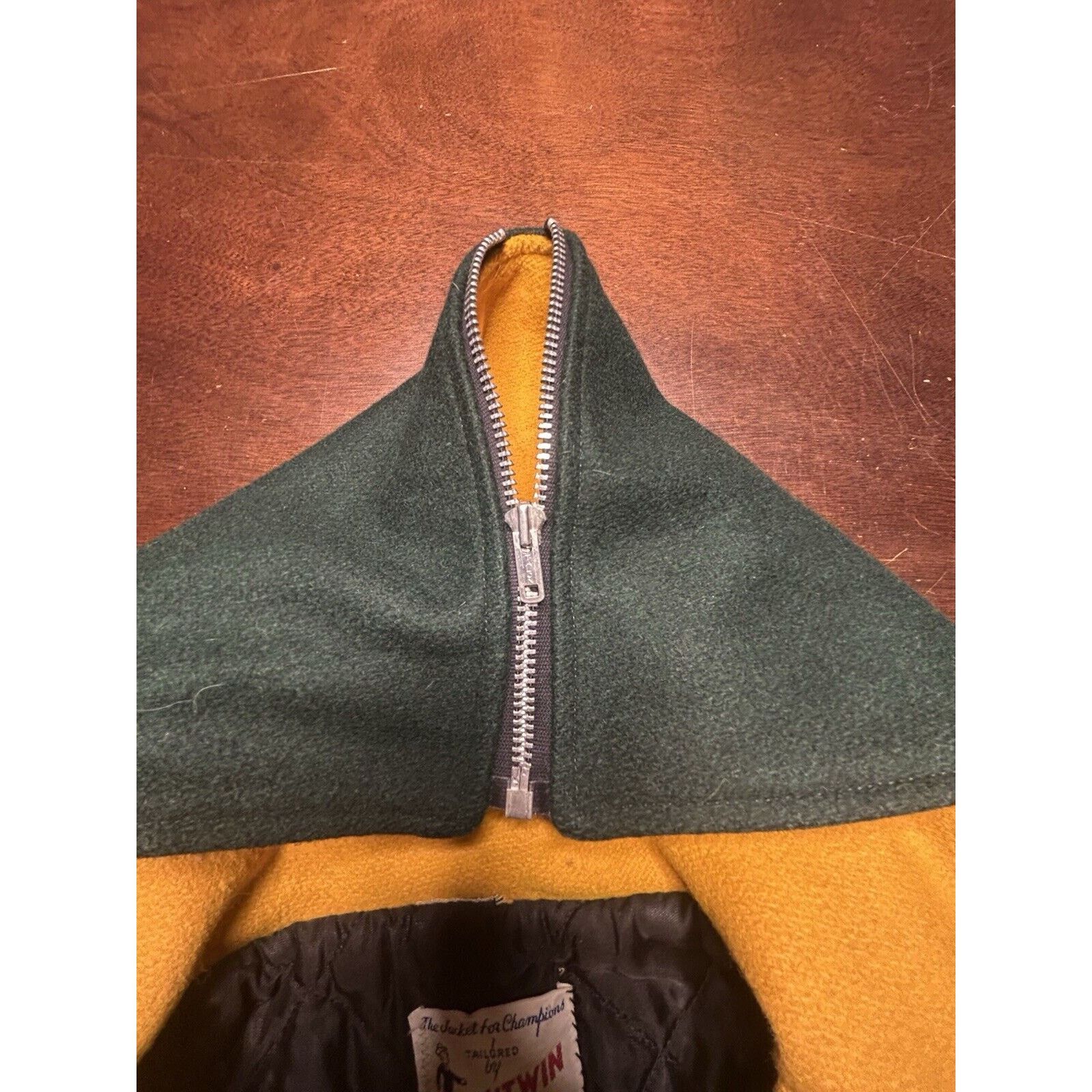Vintage 1960s Butwin Talon Zipper Hooded Letterman Varsity Jacket Size US XS / EU 42 / 0 - 11 Thumbnail