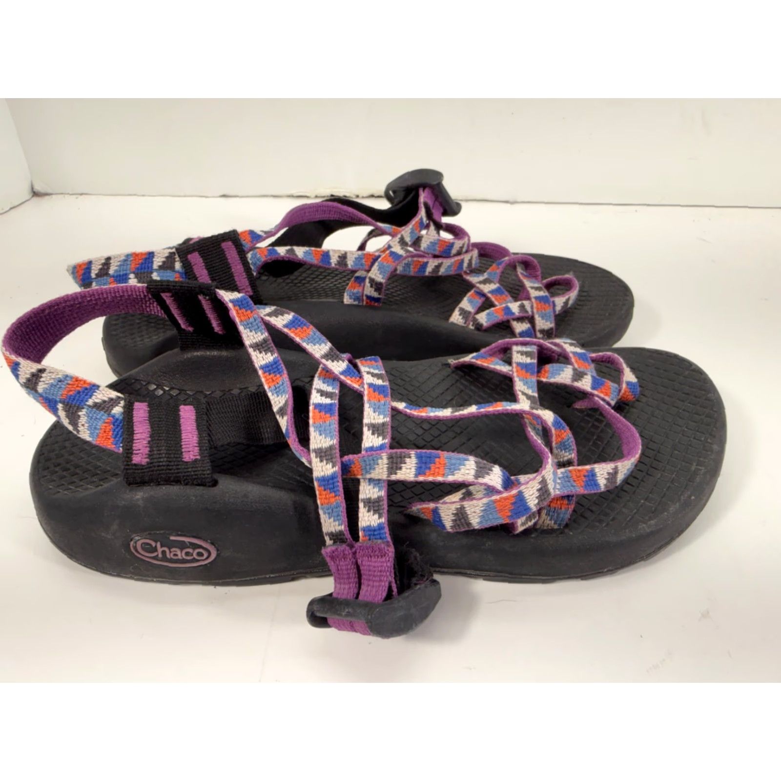 Chaco Chaco Z Cloud ZX2 Trail Hiking Sandals Womens 7 Black Purple Waterproof Toe Loop Shoes Sandal Size US 7 / IT 37 - 5 Thumbnail