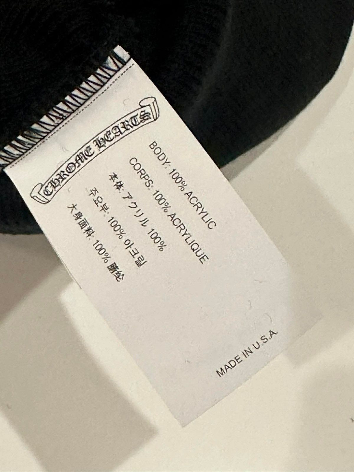 Chrome Hearts CHROME HEARTS HAT WATCH CAP ACRYLIC BLACK Size ONE SIZE - 5 Thumbnail
