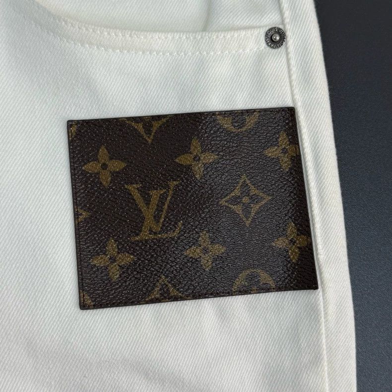 Louis Vuitton Louis Vuitton White presbyopic leather jeans 2505-Nextarrow Size US 36 / EU 52 - 9 Thumbnail