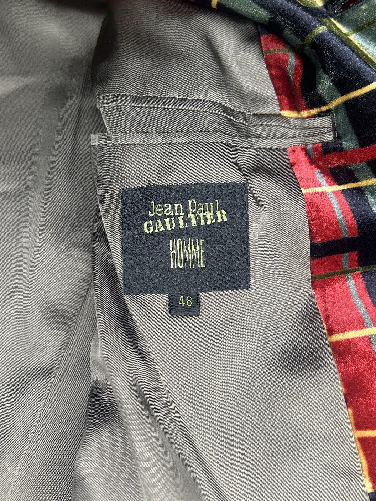 Jean Paul Gaultier F/W 97 Velvet Tartan Coat Size US M / EU 48-50 / 2 - 11 Thumbnail