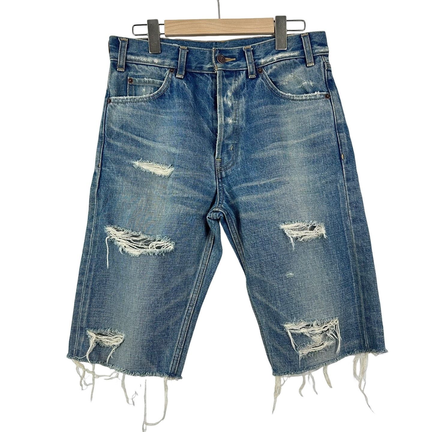 Celine Celine Distressed Denim Shorts 29 Size US 29 - 1 Thumbnail