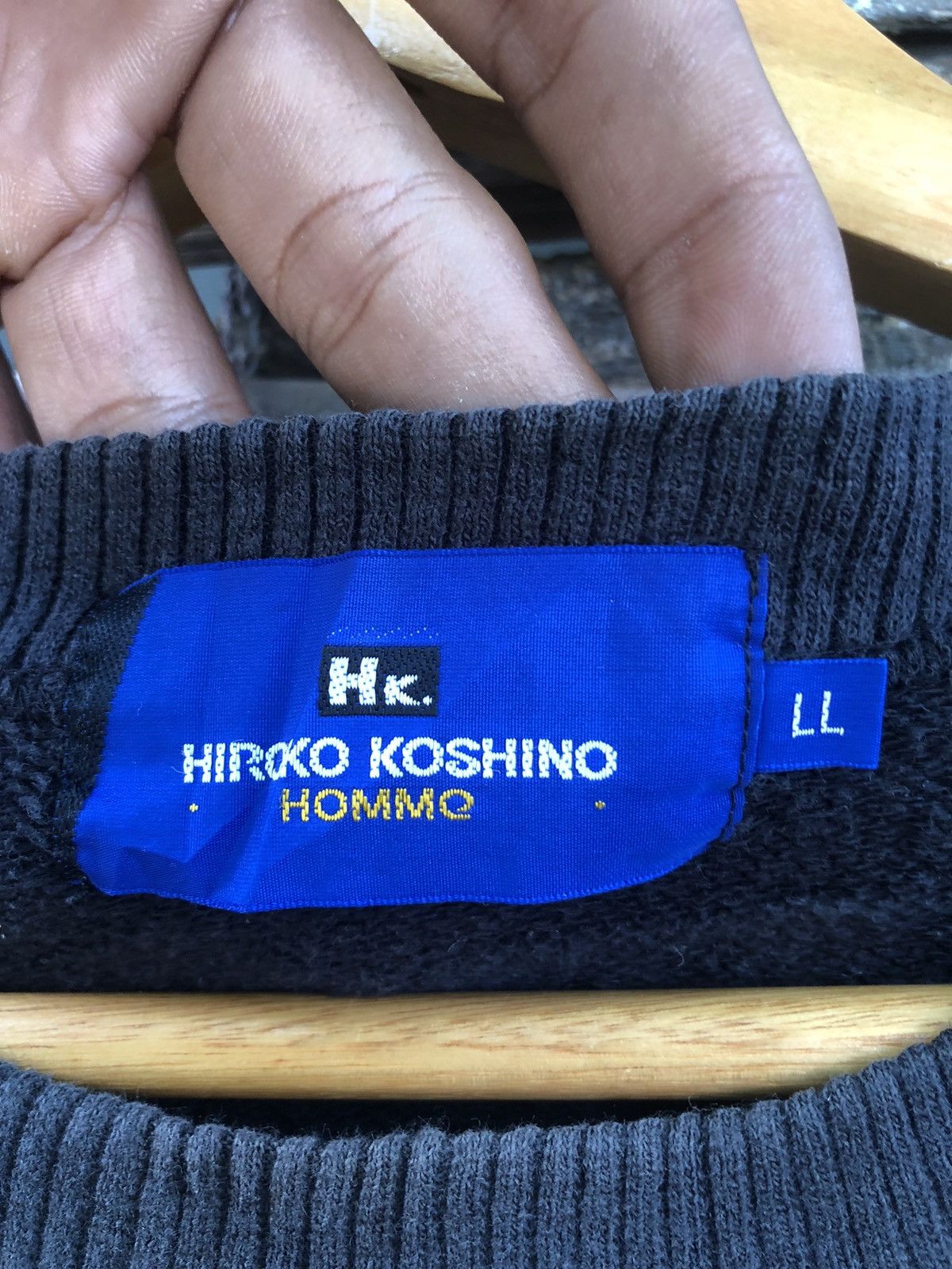 If Six Was Nine × Japanese Brand × Vintage 🔥Vintage 90s🔥Hiroko Koshino Homme Embroidered Sweatshirt Size US XL / EU 56 / 4 - 18 Thumbnail