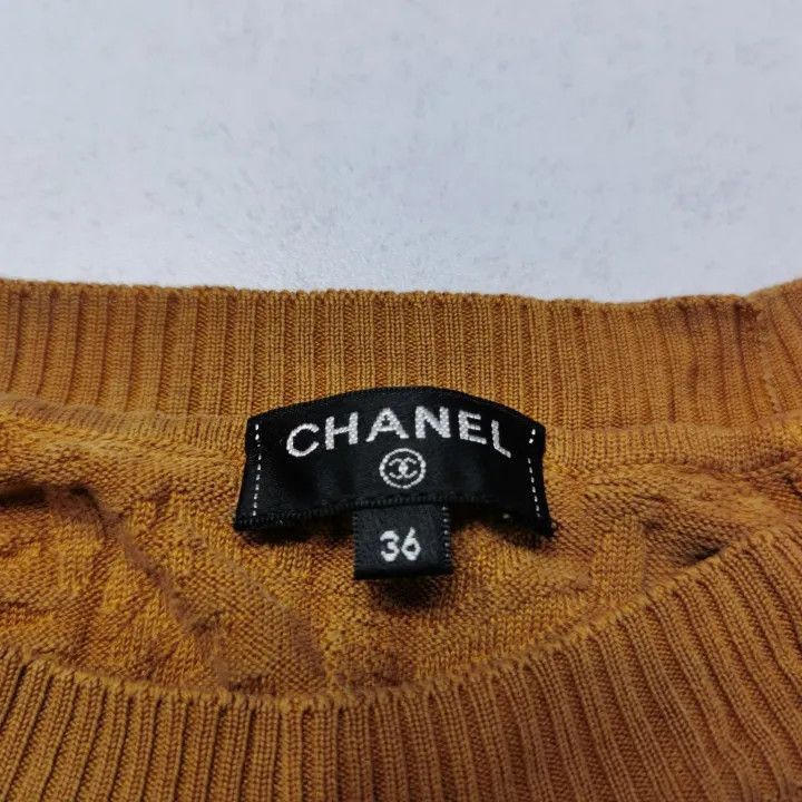 Chanel Chanel Brown Silk Knit Sweater Size S / US 4 / IT 40 - 4 Thumbnail