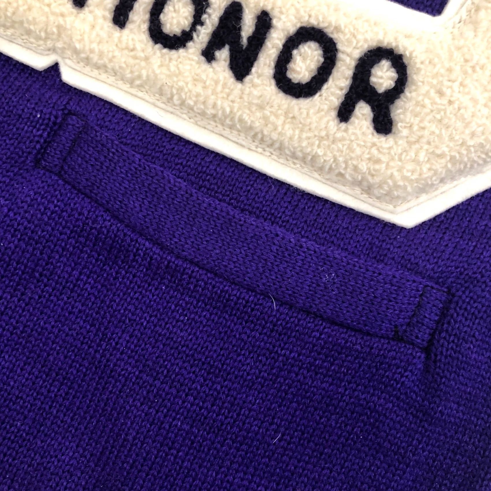 Vintage VINTAGE Letterman Sweater Wool 1940s Purple With White Letter Jersild Sz Med Shirt Mens Size US M / EU 48-50 / 2 - 7 Thumbnail
