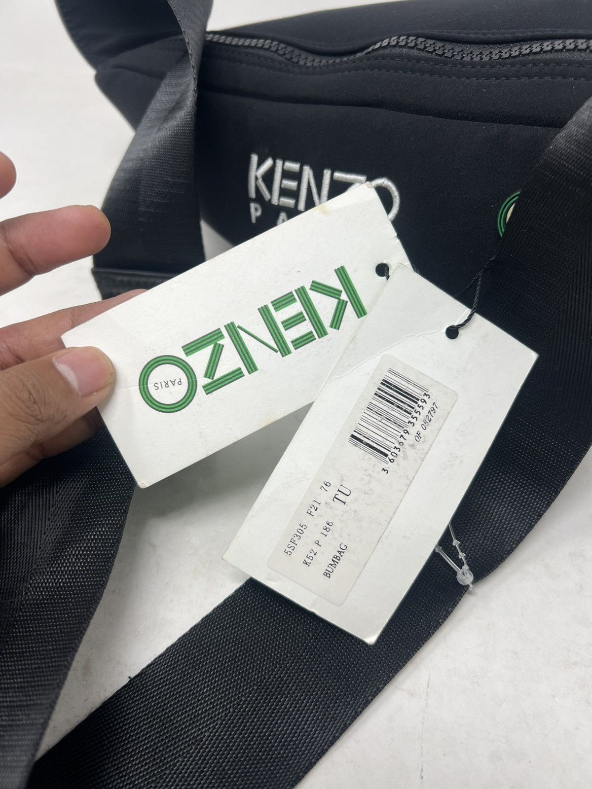 Kenzo Kenzo Paris Black Neoprene Sukajan Belt Bag Size ONE SIZE - 12 Thumbnail