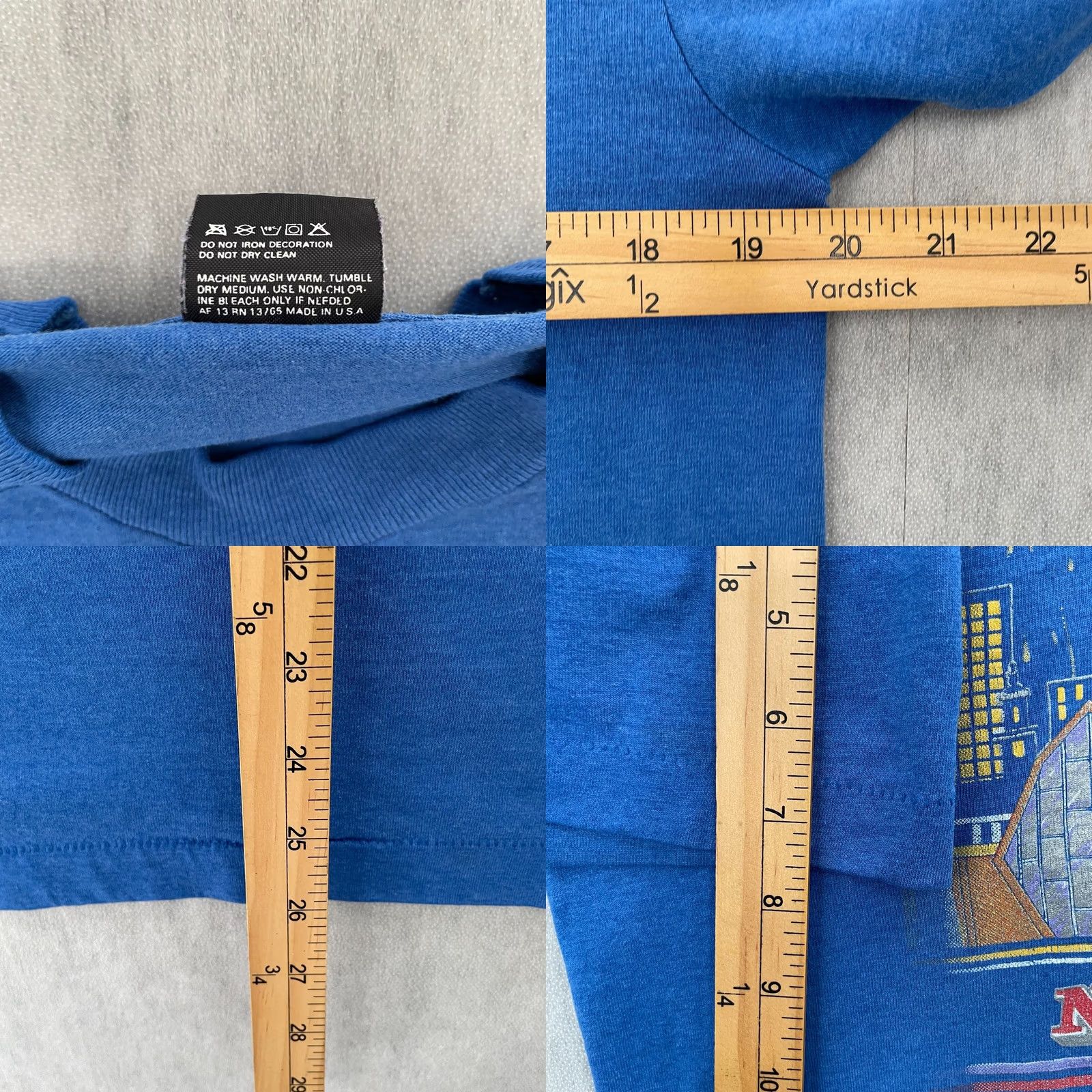 Vintage VINTAGE Nashville Shirt Adult Large Blue Music City USA Crew Neck Short Sleeve L Size US L / EU 52-54 / 3 - 8 Thumbnail