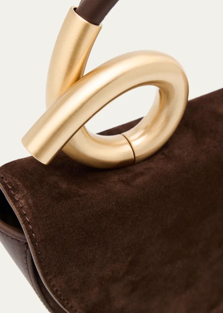 Cult Gaia os11x0326 Size: OS / Azariah Half-Moon Suede Top-Handle Bag Size ONE SIZE - 4 Thumbnail