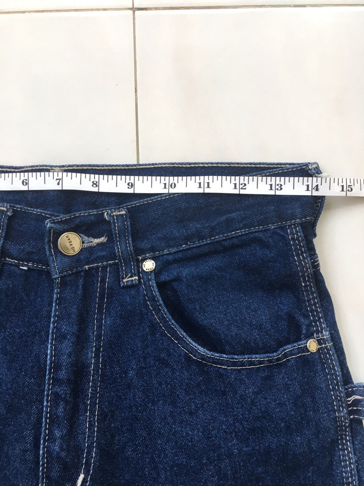 No Fear No Fear Worker Denim Embroidered Size US 28 / EU 44 - 15 Thumbnail