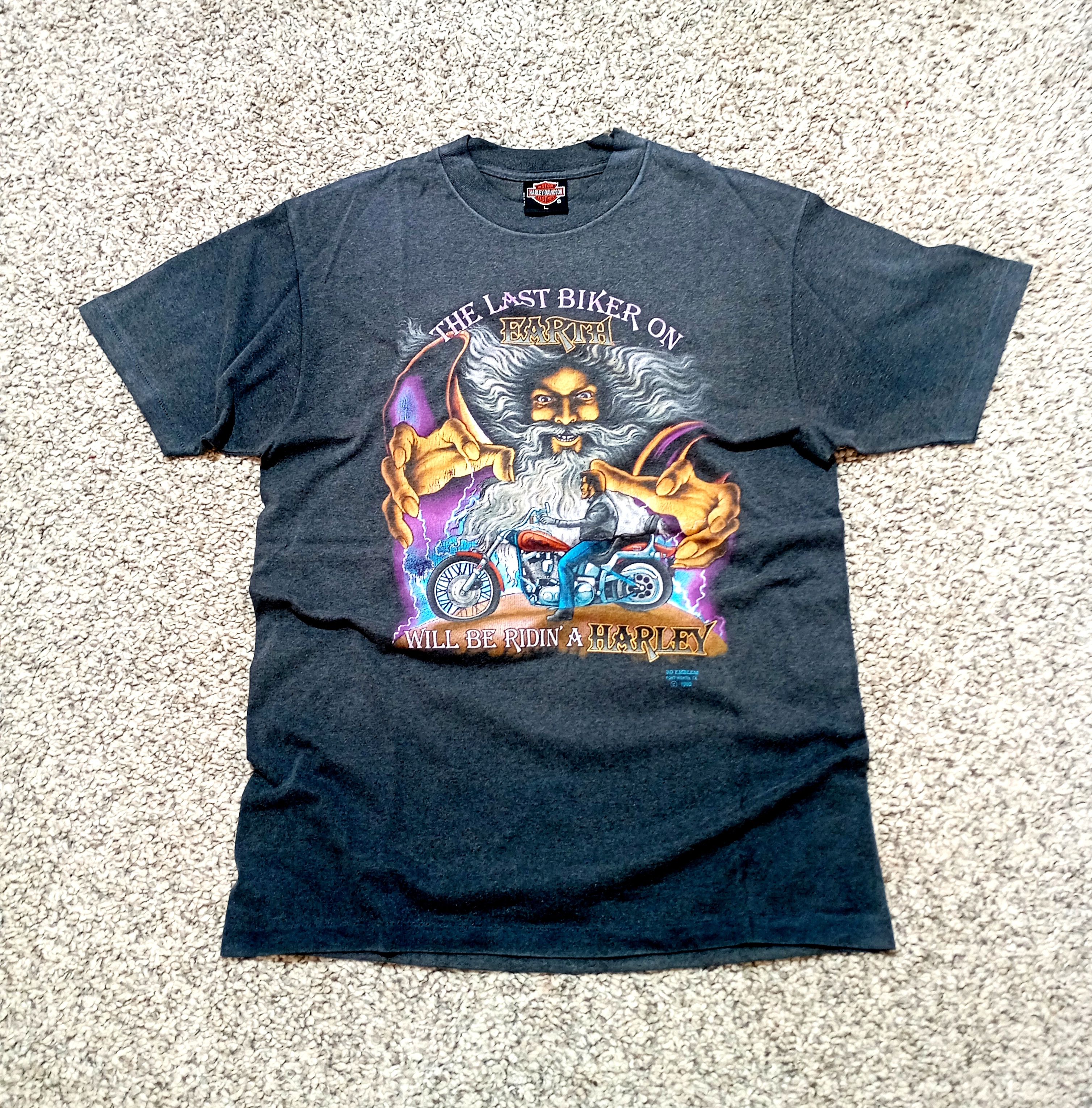 Harley Davidson Harley Davidson 1990 3D Emblem Last Biker On Earth T-shirt L Size US L / EU 52-54 / 3 - 2 Thumbnail