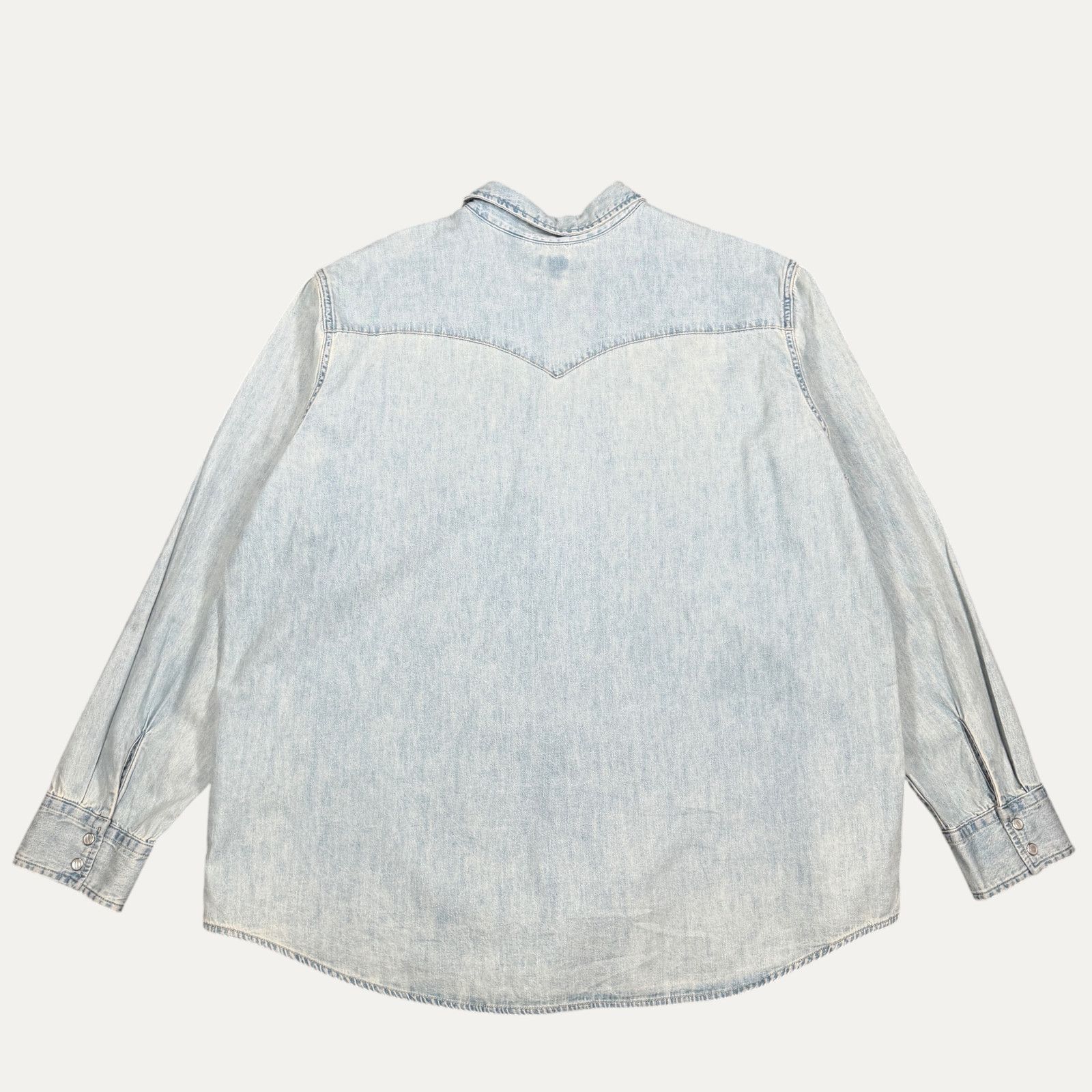 Levi's Vintage Levis Pearl Snap Button Up Denim Shirt Size US XXL / EU 58 / 5 - 2 Thumbnail