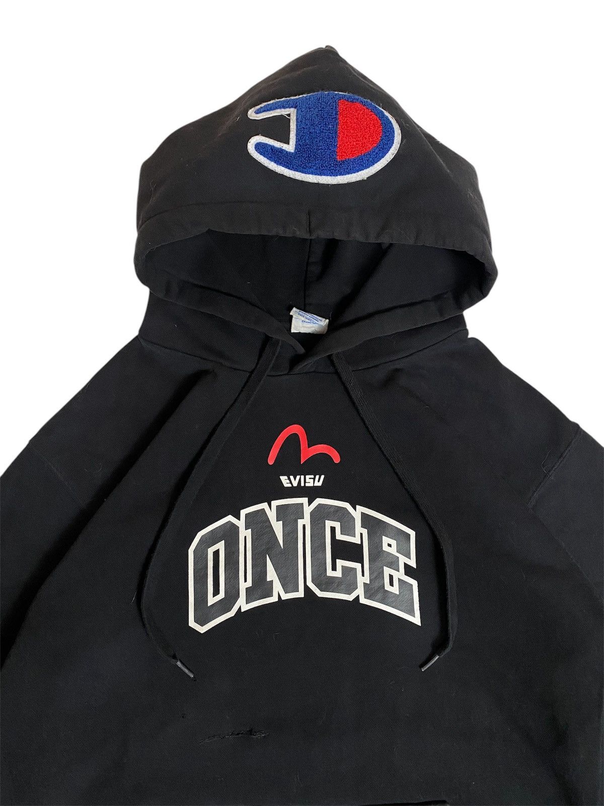 Evisu VERY RARE ‼️ Evisu X Champion Spellout Hoodie Size US XXL / EU 58 / 5 - 3 Thumbnail