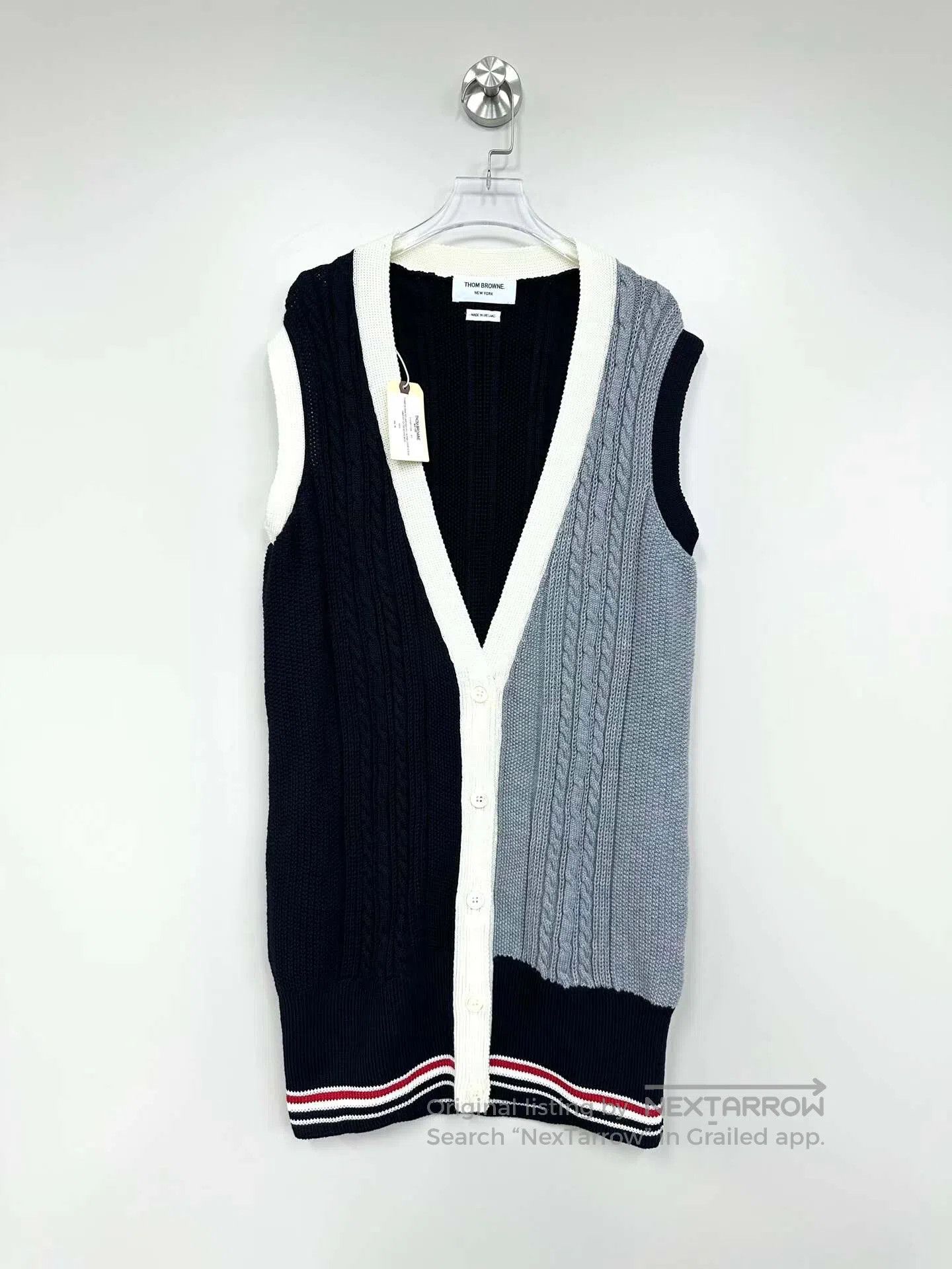 Thom Browne Thom Browne Colorblocked Wool Knit Sleeveless Vest Jacket| Size US S / EU 44-46 / 1 - 1 Thumbnail