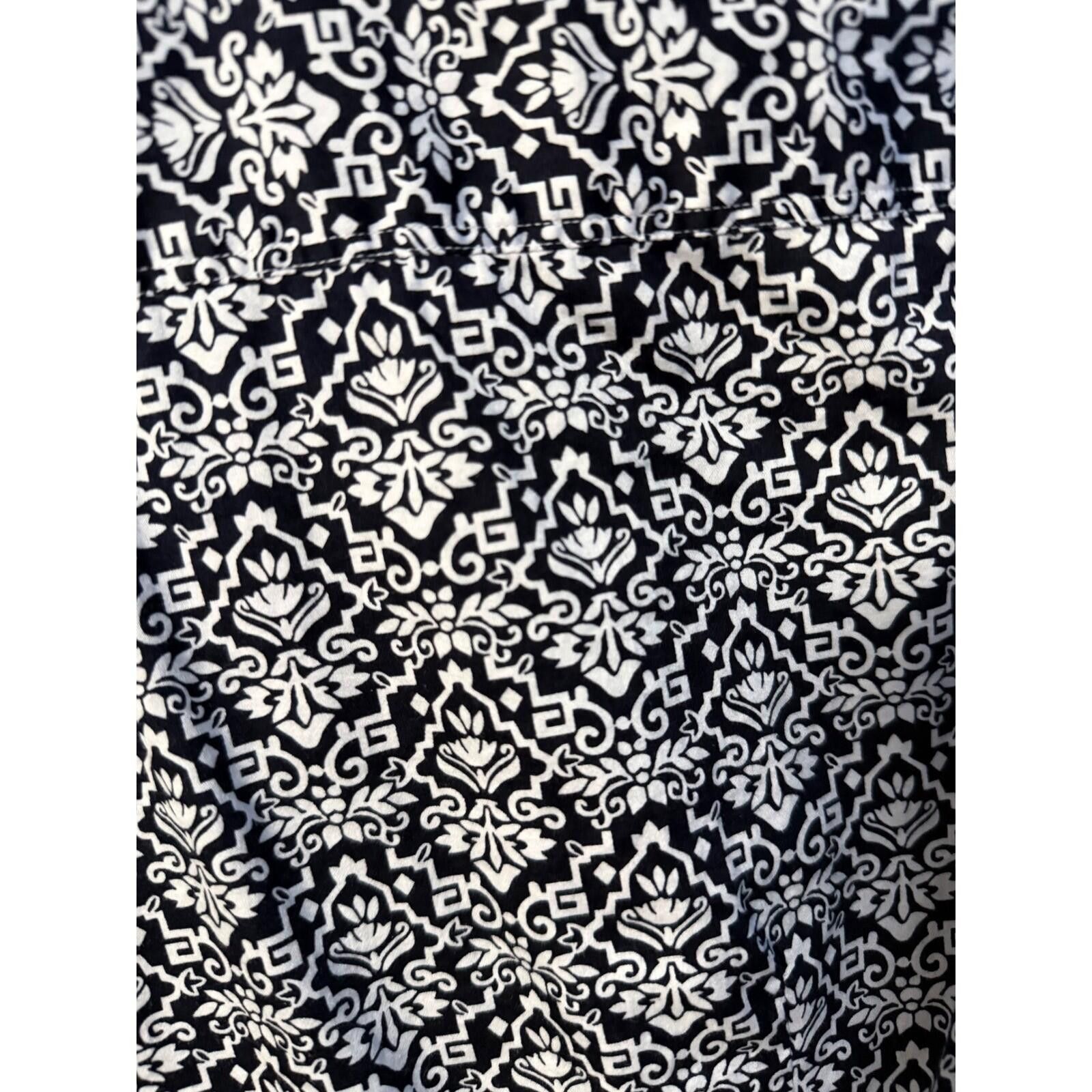 Tommy Hilfiger Tommy Hilfiger Button Down Womens Small Black White Damask Size S / US 4 / IT 40 - 5 Thumbnail