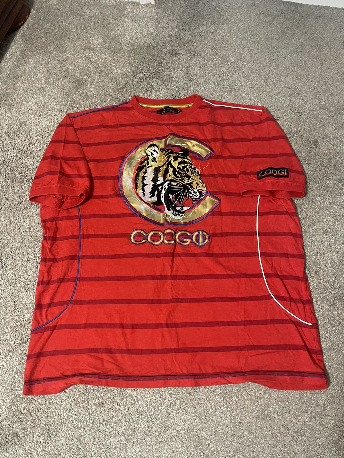 Coogi × Vintage Vintage Y2K Coogi Tiger Embroidered T Shirt Men Size 3XL Red Size US XXL / EU 58 / 5 - 2 Thumbnail